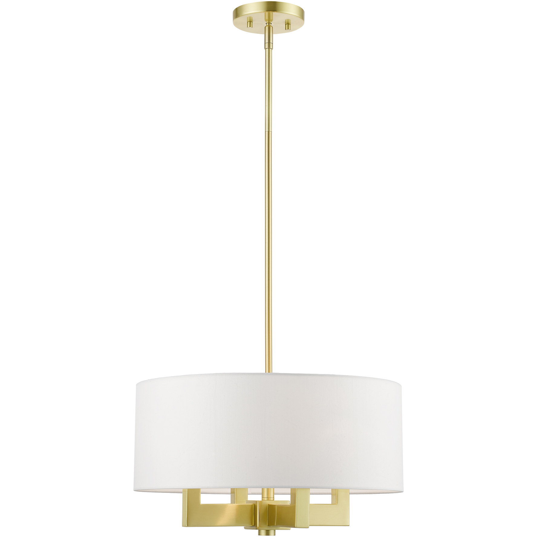 Cresthaven 4 Light 18 inch Satin Brass Pendant Chandelier Ceiling Light