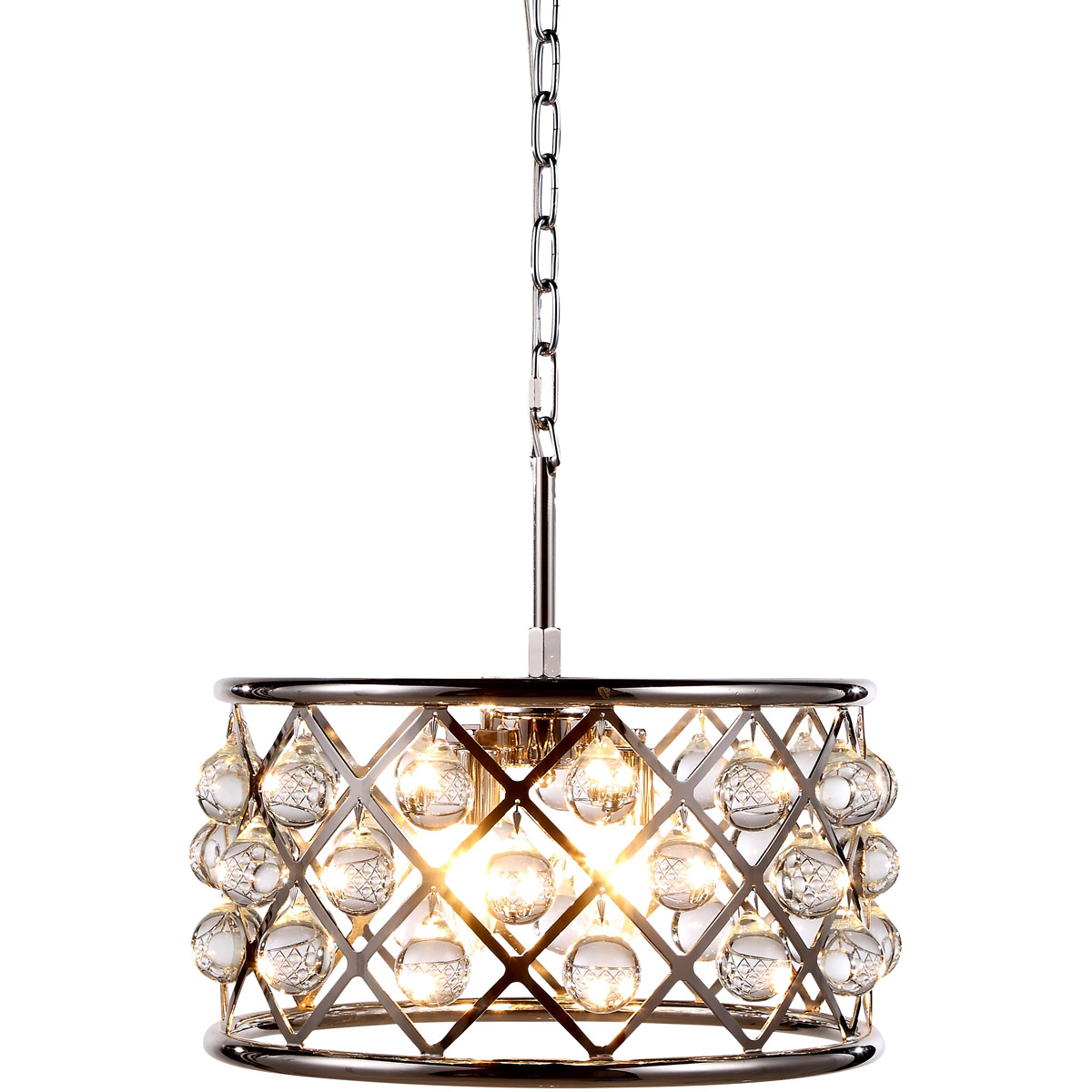 Madison 4 Light 16 inch Polished Nickel Pendant Ceiling Light, Urban Classic