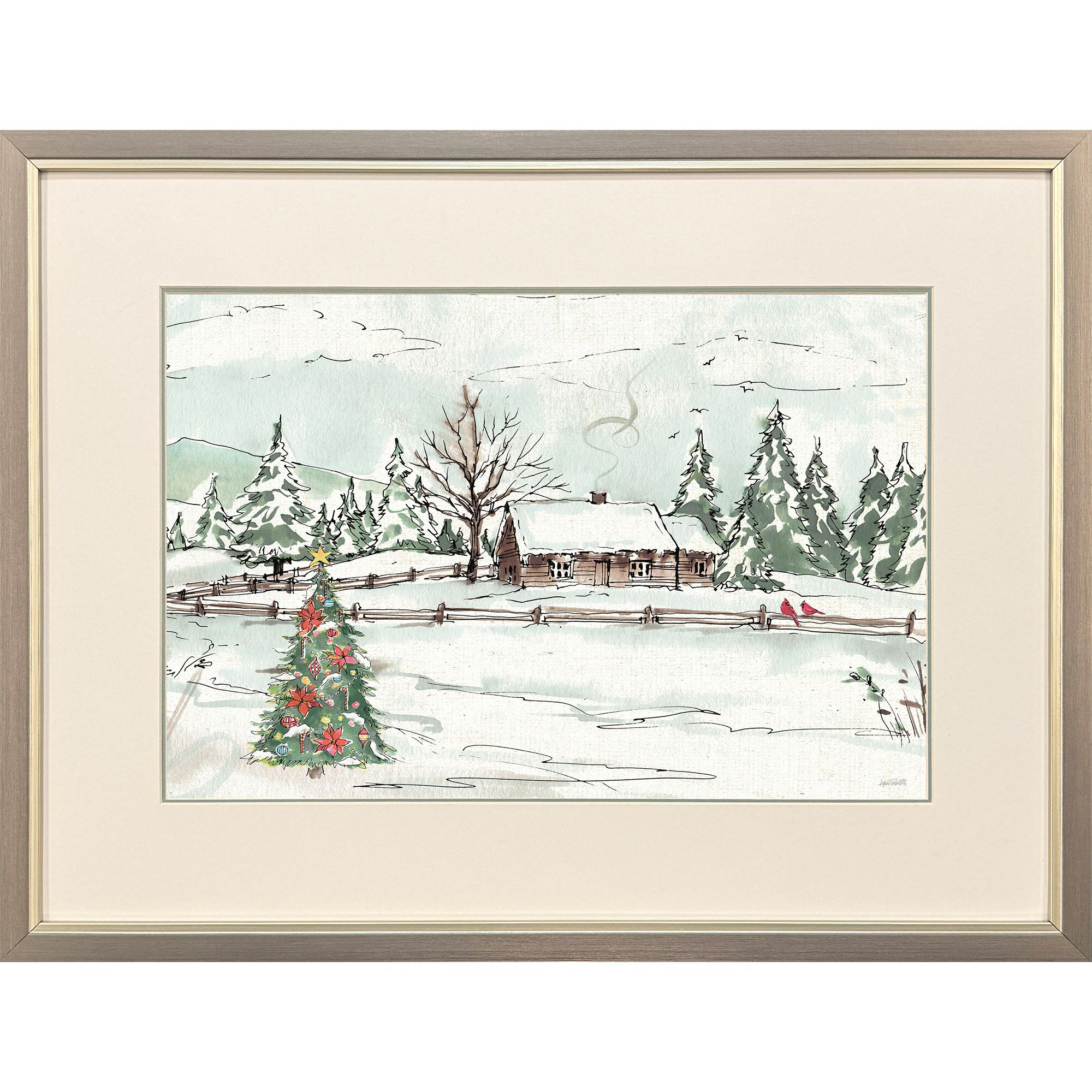 Seasonal Charm Multi and Green and Red Framed Art, Propac