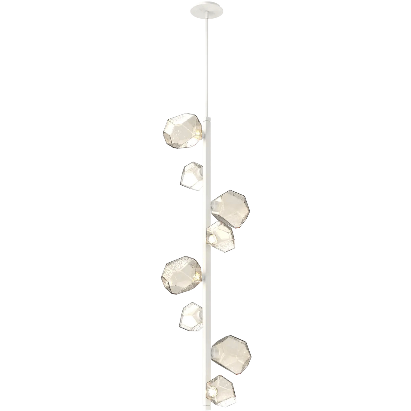 Gem LED 16.4 inch Salt White Chandelier Ceiling Light, Twisted Vine