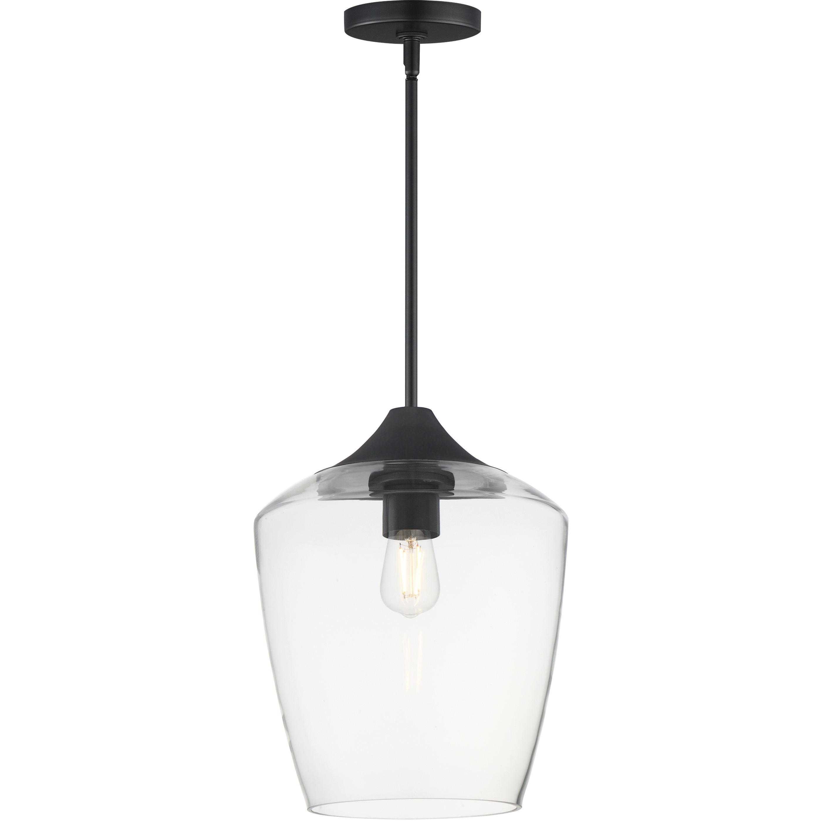 Goblet 1 Light 12 inch Black Single Pendant Ceiling Light