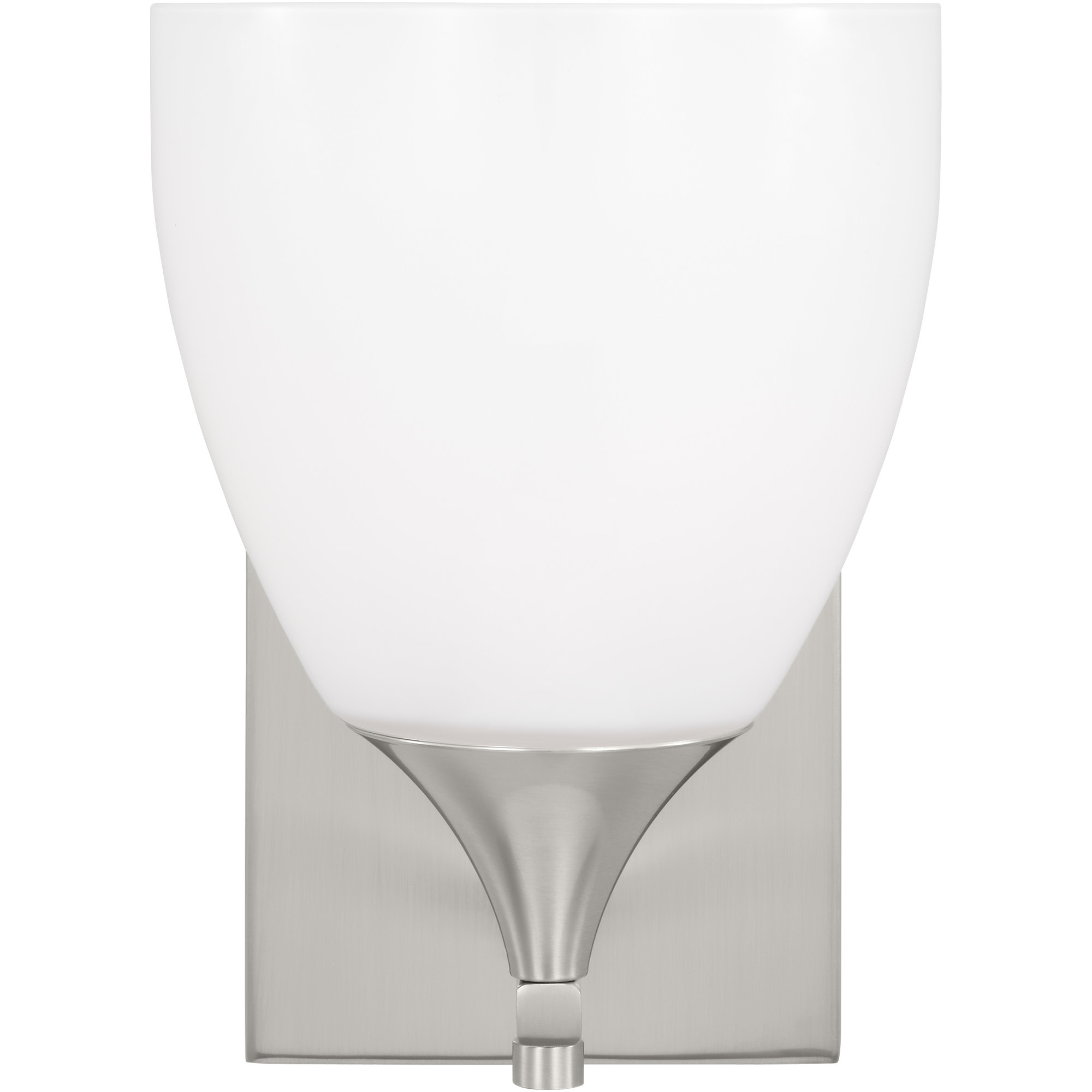 Drew & Jonathan Toffino 1 Light 6 inch Brushed Steel Sconce Wall Light in Milk Glass
