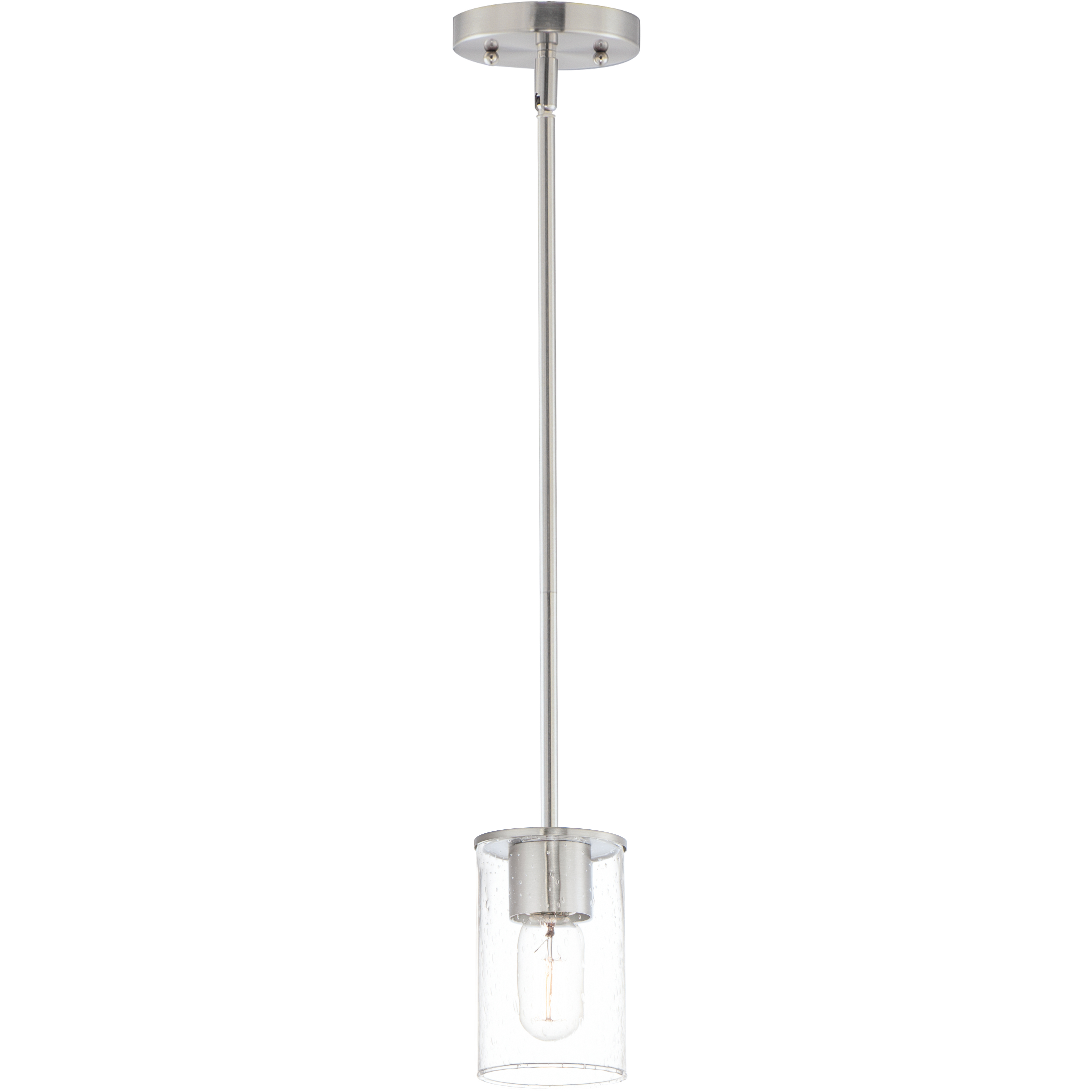 Sleek 1 Light 4 inch Satin Nickel Mini Pendant Ceiling Light