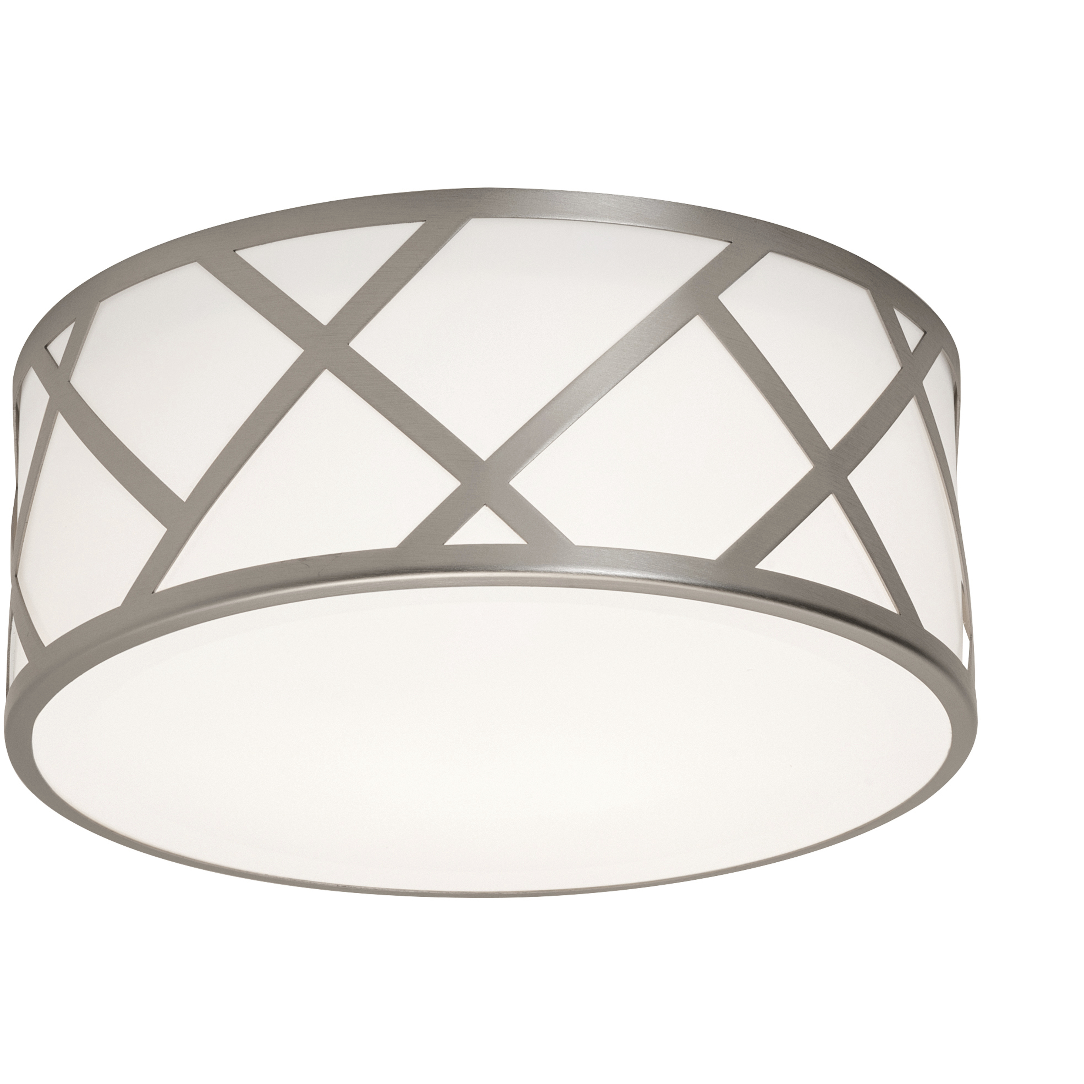 Haven 2 Light 12.63 inch Satin Nickel Flush Mount Ceiling Light
