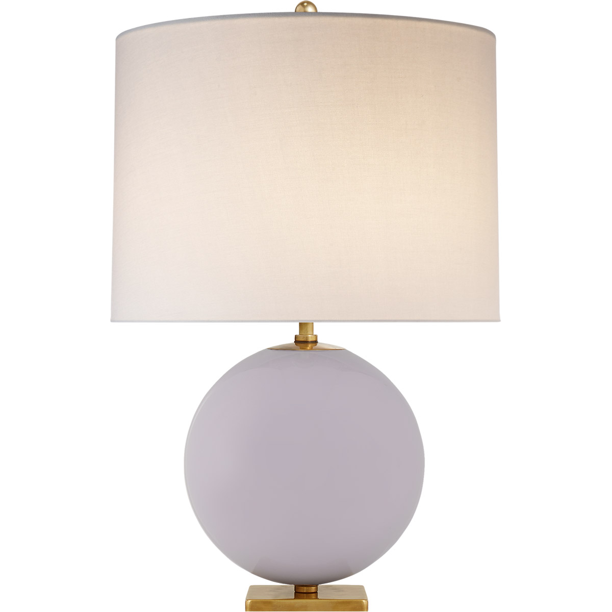 kate spade new york Elsie 25.5 inch 100 watt Lilac Table Lamp Portable Light in Cream Linen