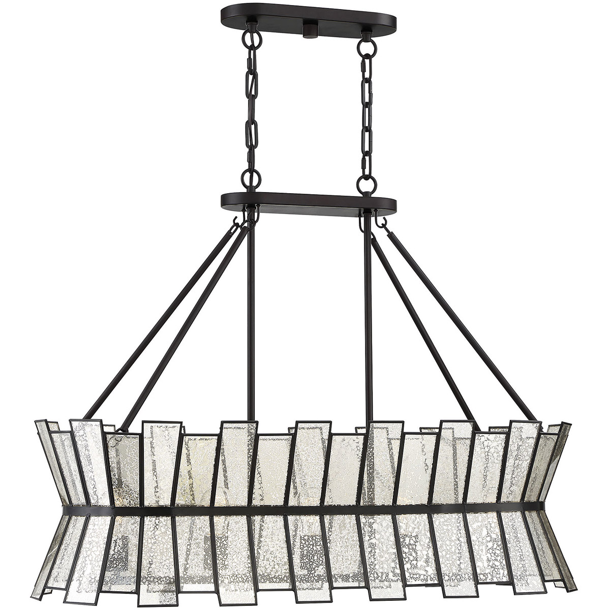 Chapelle 5 Light 36 inch English Bronze Linear Chandelier Ceiling Light