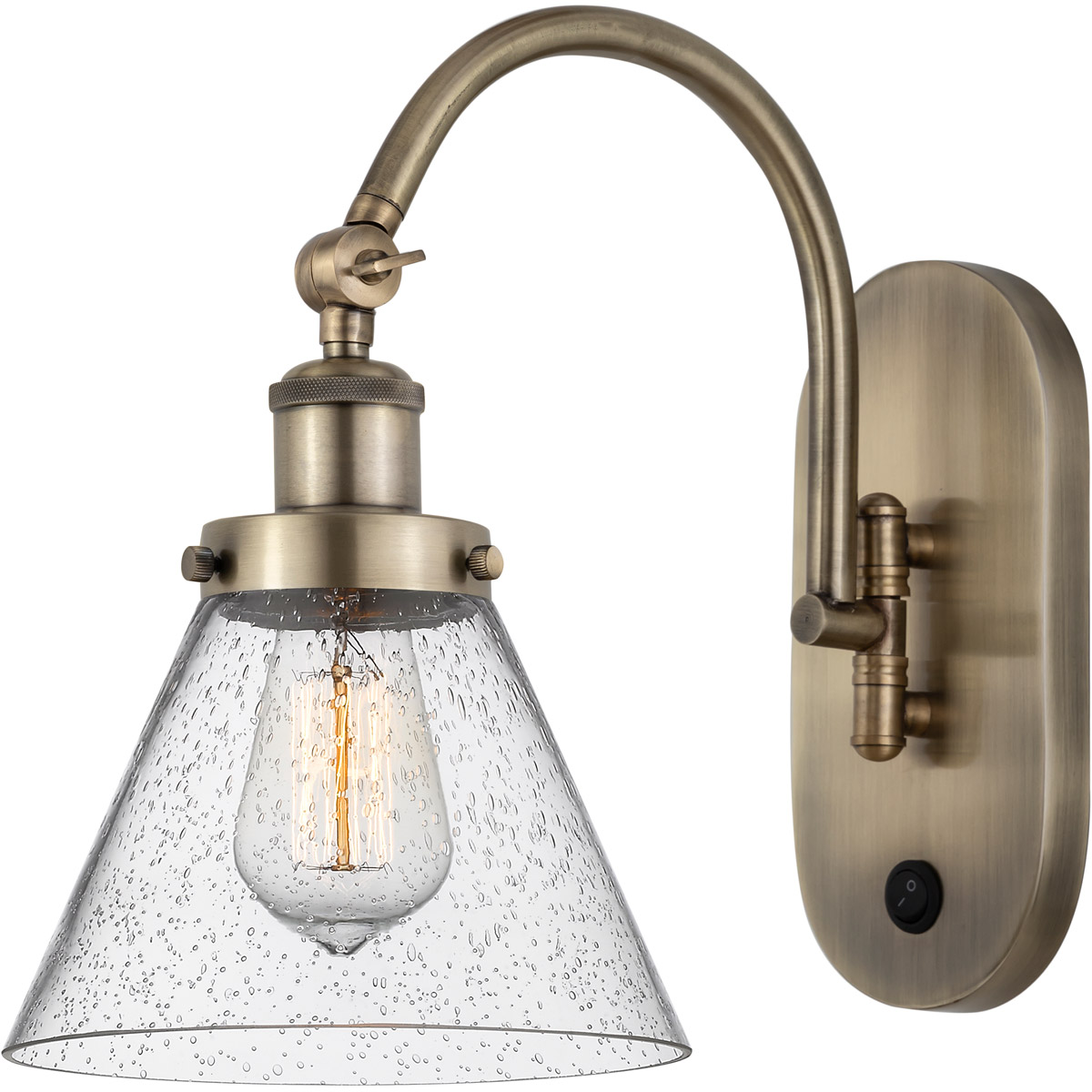 Franklin Restoration Cone 1 Light 8 inch Antique Brass Sconce Wall Light