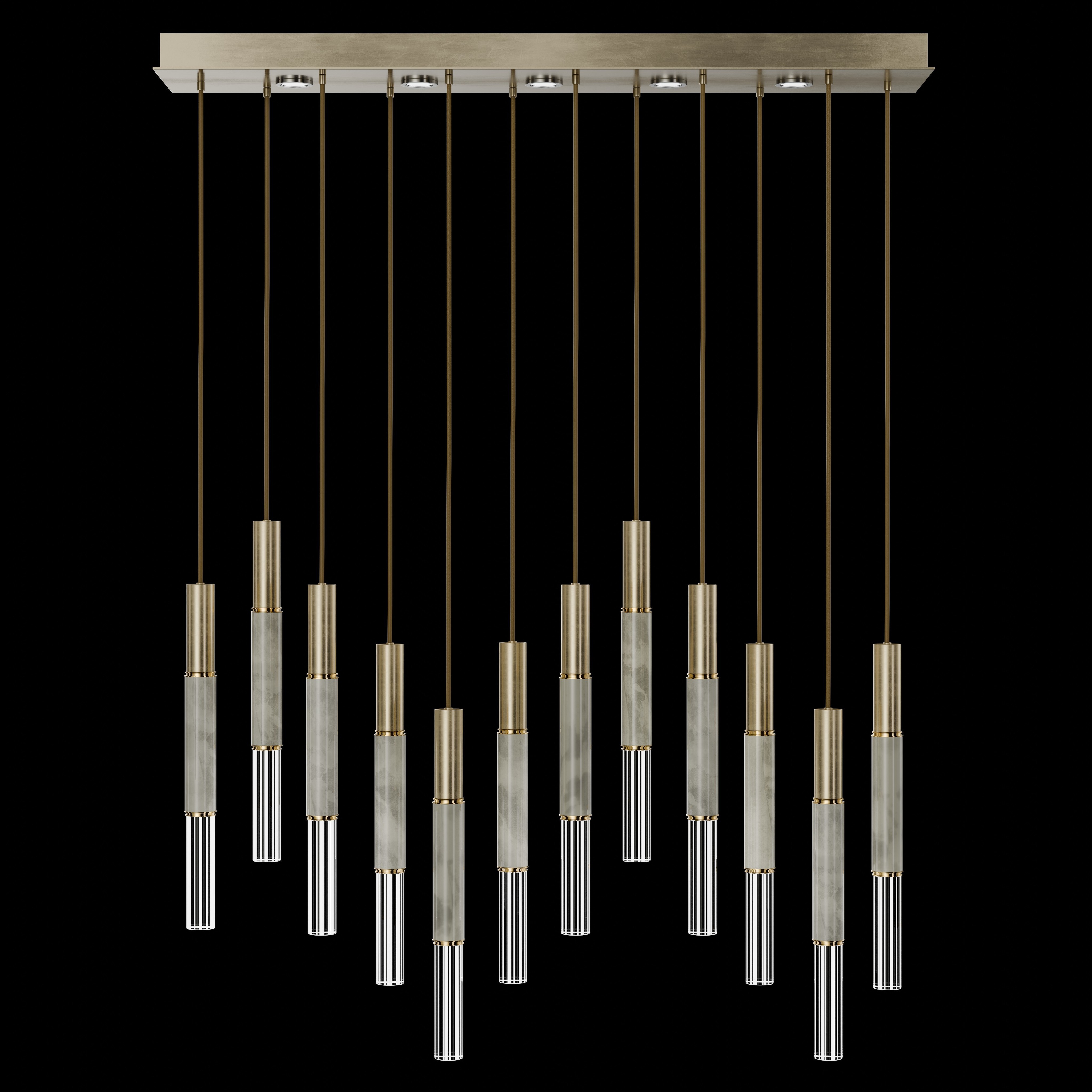 Antonia 17 Light 61 inch Gold Pendant Ceiling Light