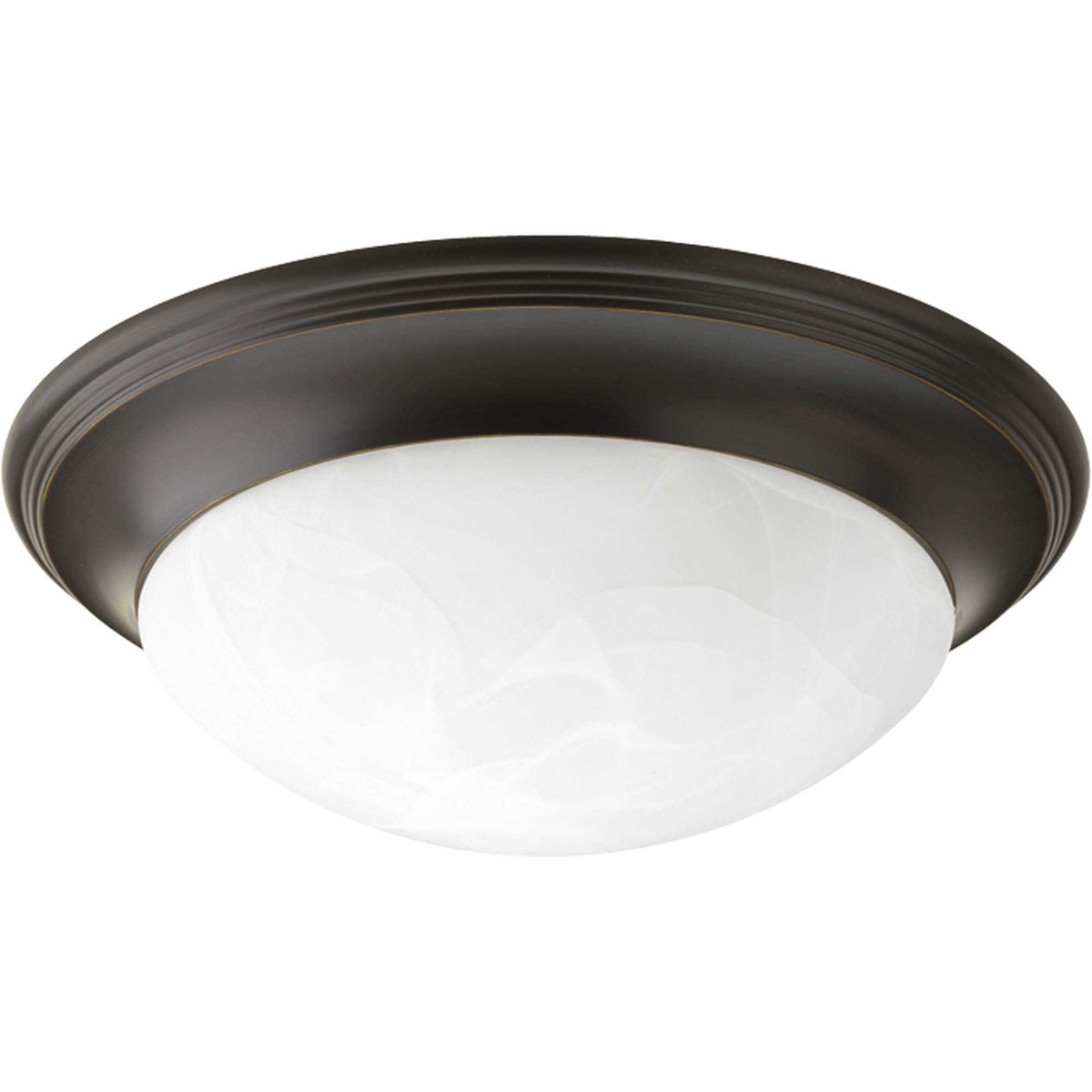 Alabaster Glass 1 Light 11.5 inch Antique Bronze Flush Mount Ceiling Light