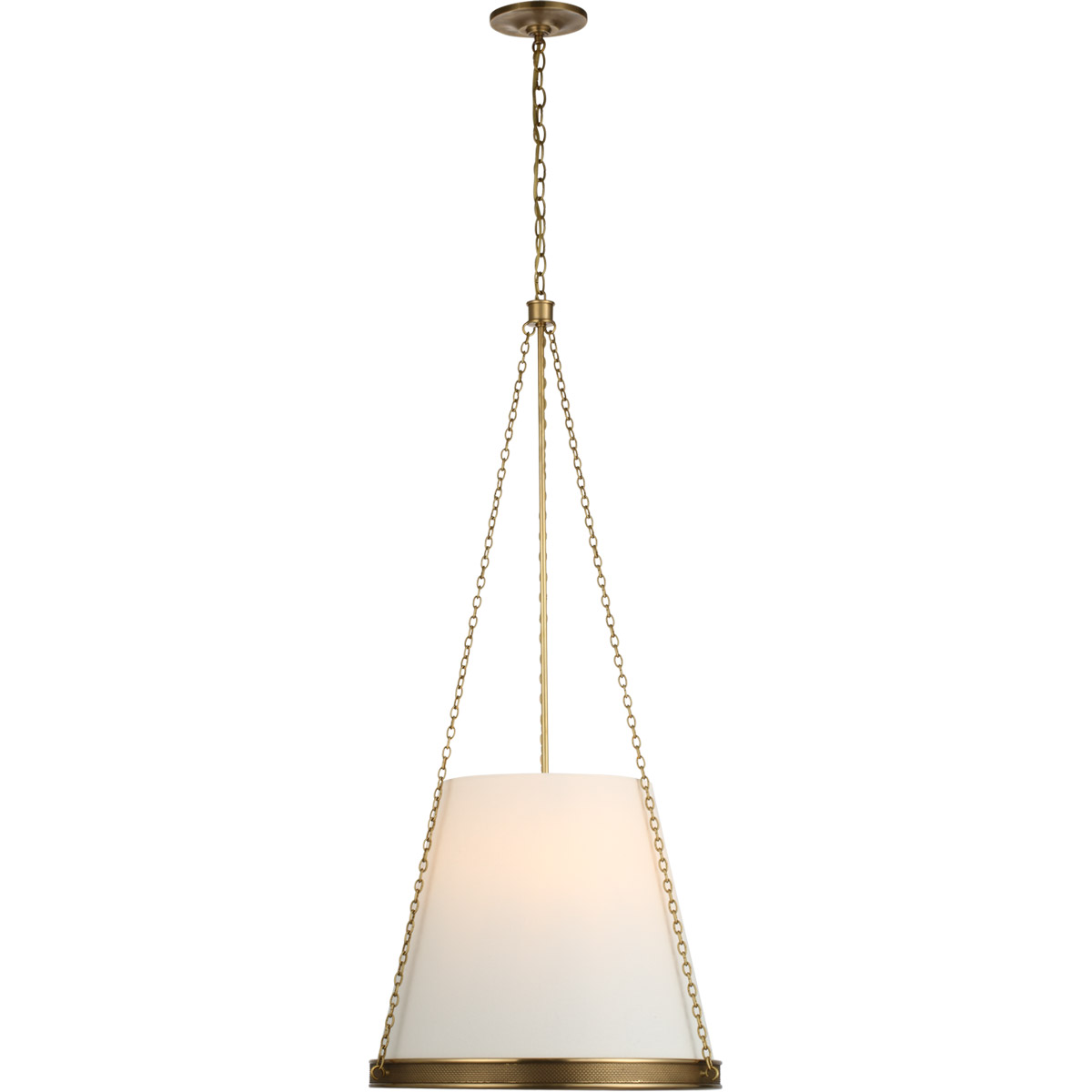 Visual comfort brass pendant top
