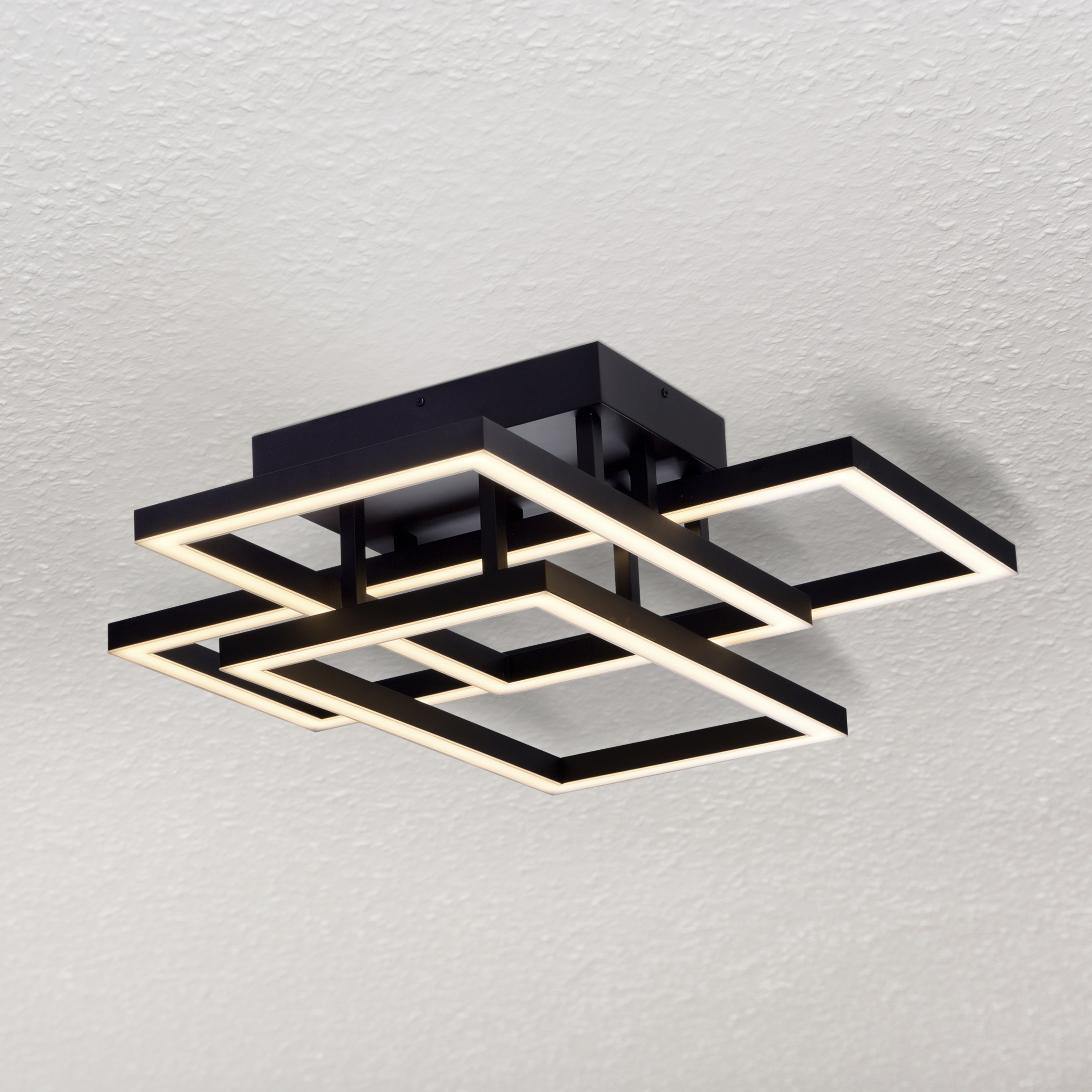 Radium 27.5 inch Black Semi-Flush Ceiling Light