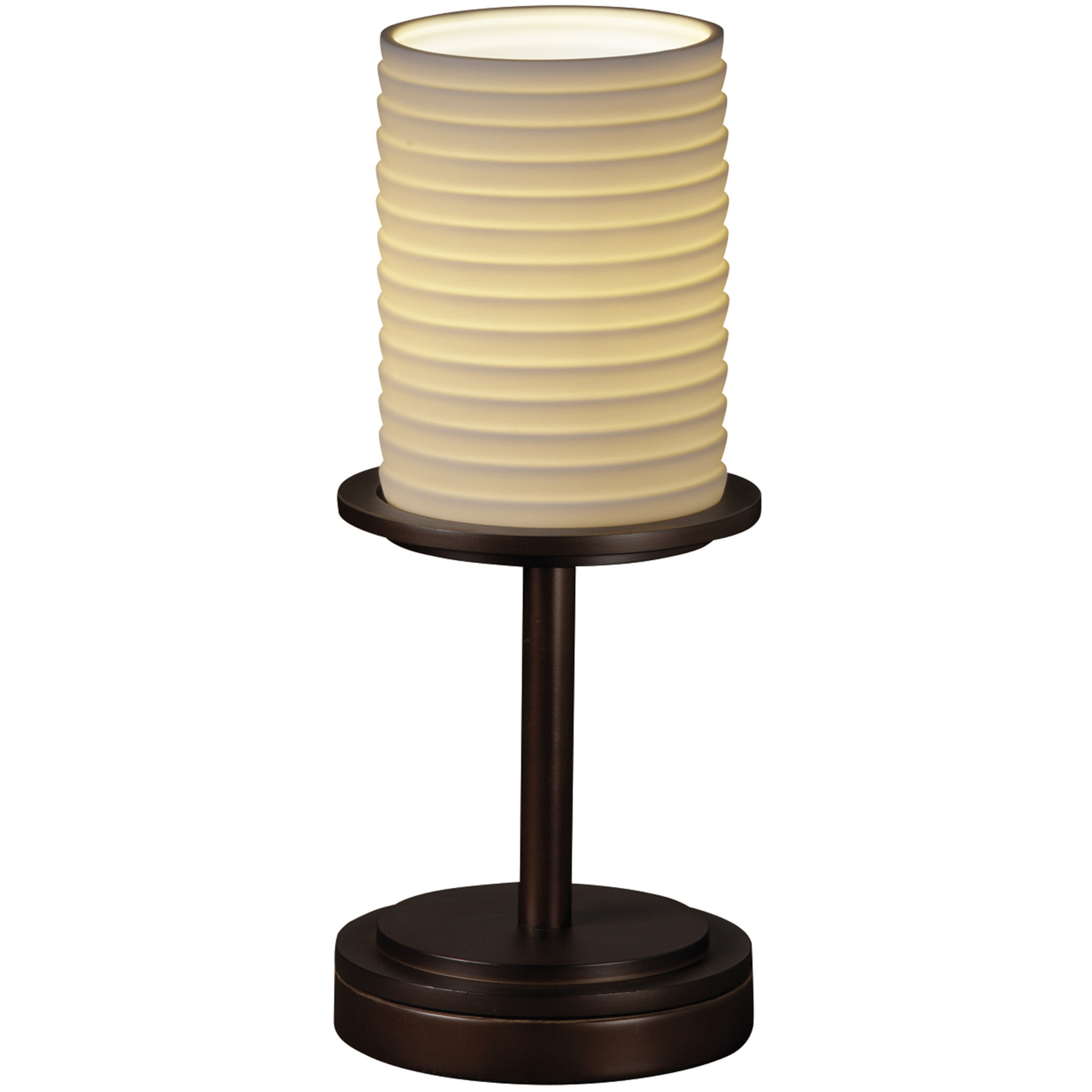 Limoges 12 inch 9 watt Brushed Nickel Table Lamp Portable Light in 700 Lm LED, Banana Leaf