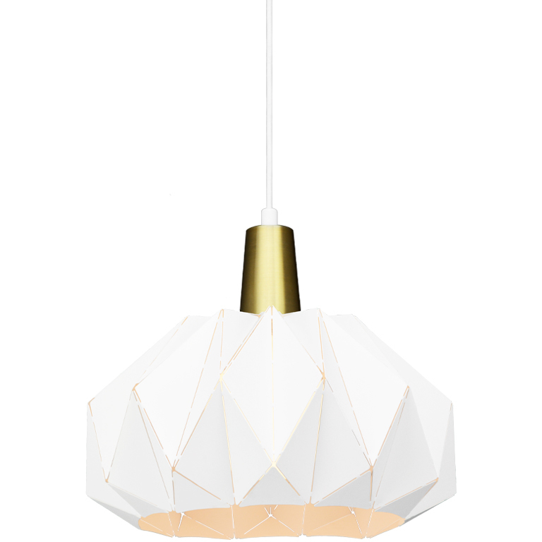 The Origami 1 Light 14.63 inch White Pendant Ceiling Light
