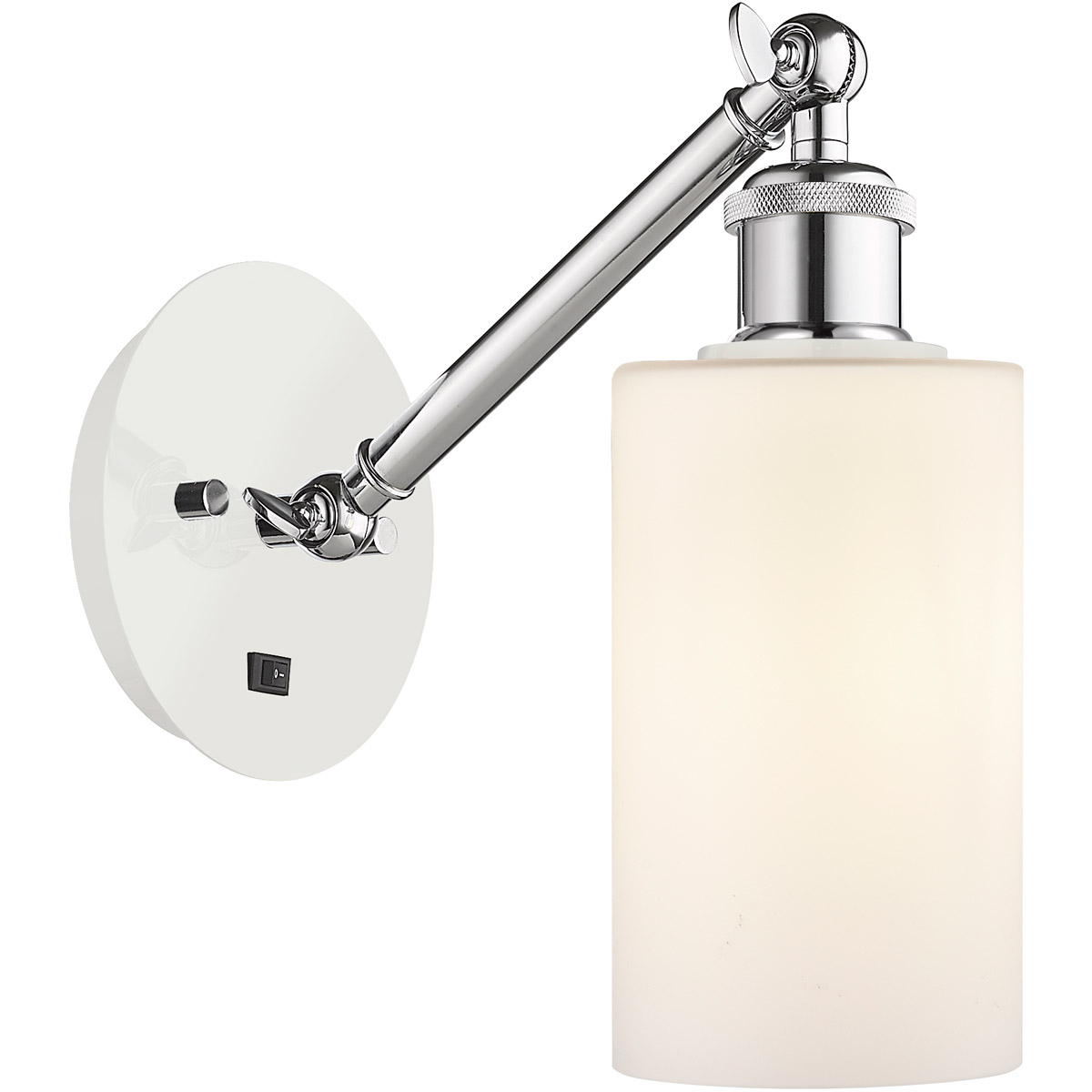 Ballston Clymer 1 Light 5 inch White and Polished Chrome Sconce Wall Light
