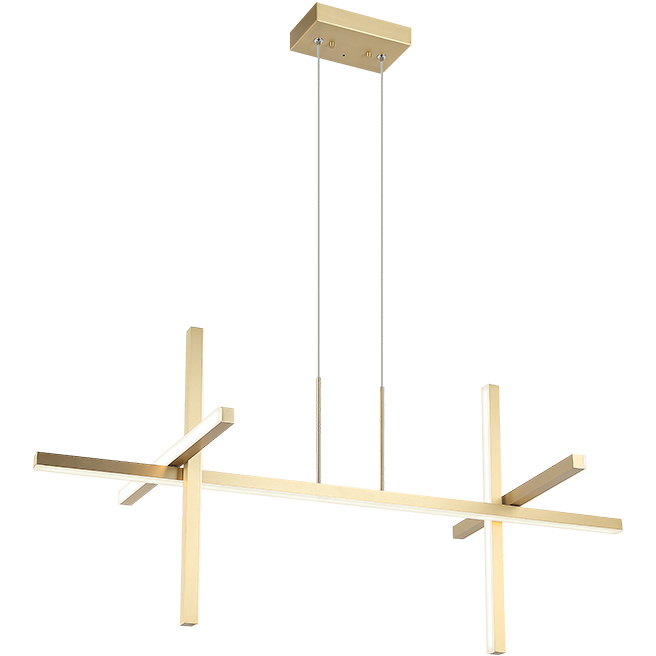 Crosley LED 20 inch Brushed Gold Pendant Ceiling Light