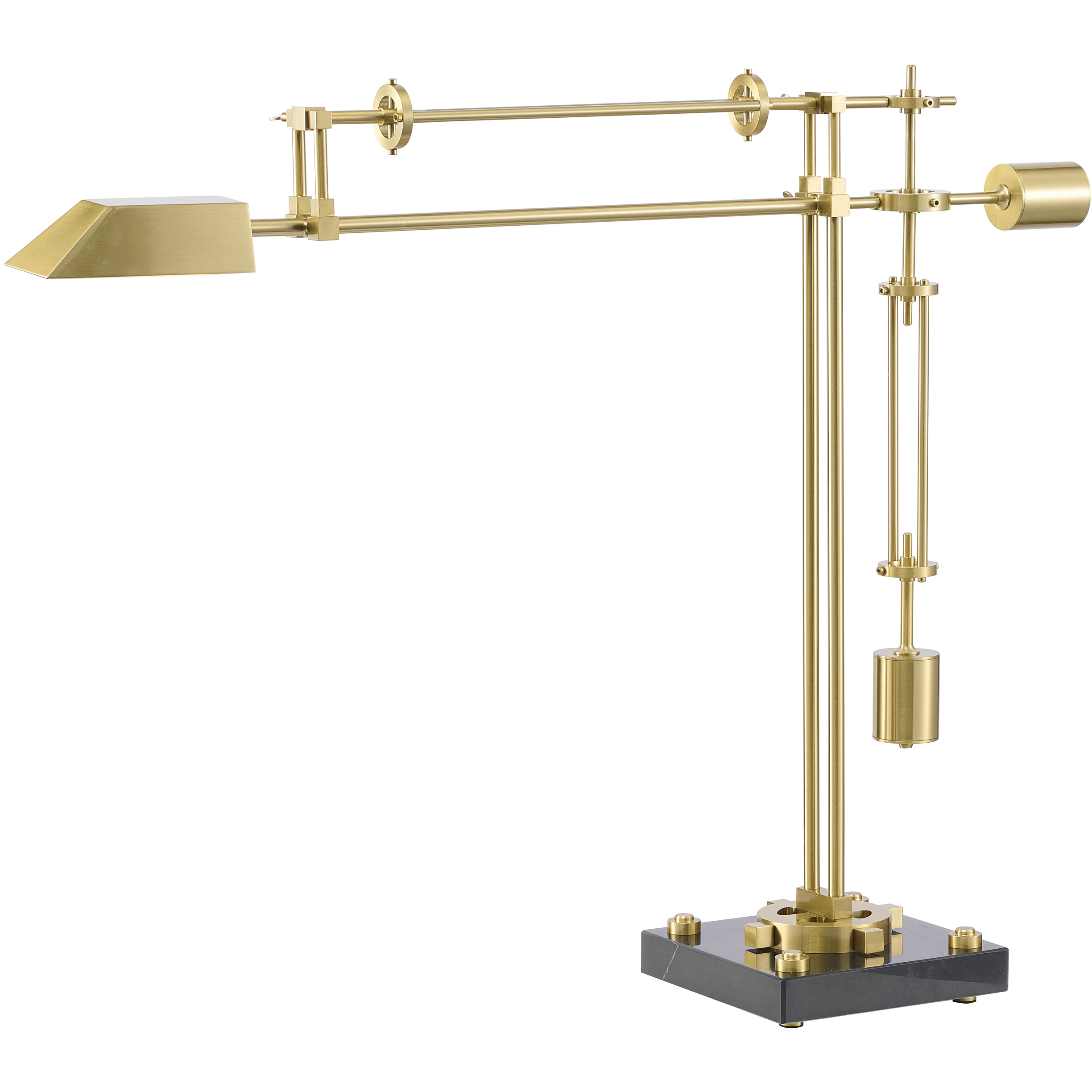 Canada 27.56 inch 5 watt Black & Brass Table Lamp Portable Light