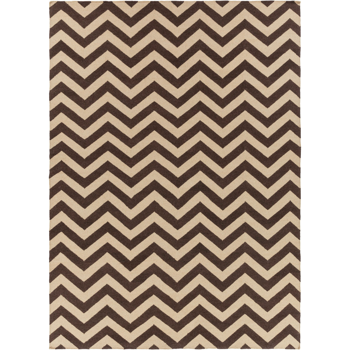 Frontier 66 X 42 inch Dark Brown, Khaki Rug