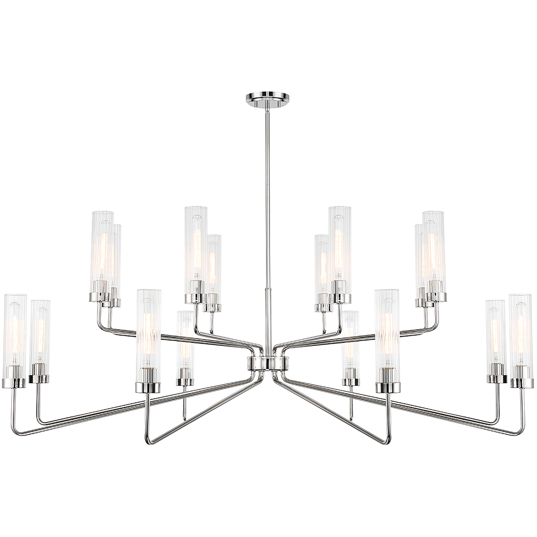 Baker 16 Light 61 inch Polished Nickel Chandelier Ceiling Light, Essentials
