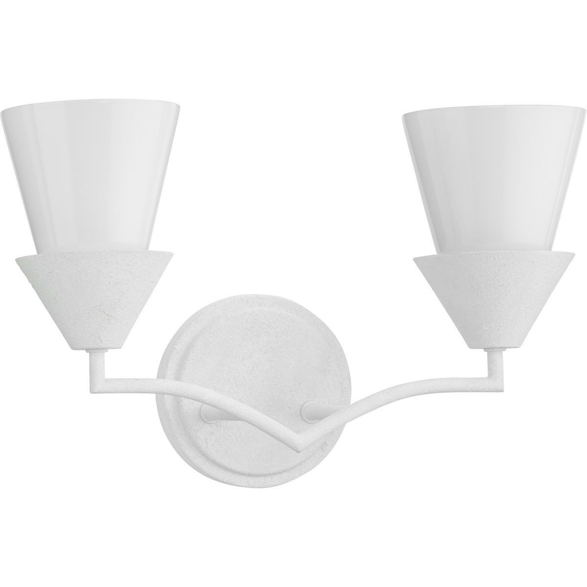 Pinellas 2 Light 15 inch White Plaster Vanity Light Wall Light, Design Series