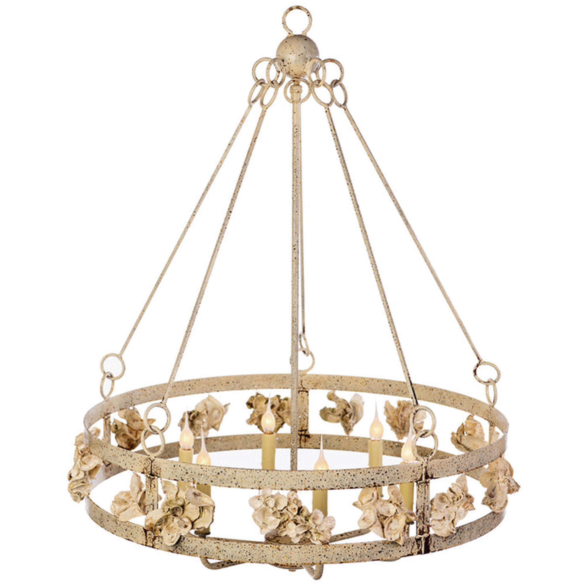 Lowcountry 6 Light Antique White Chandelier Ceiling Light