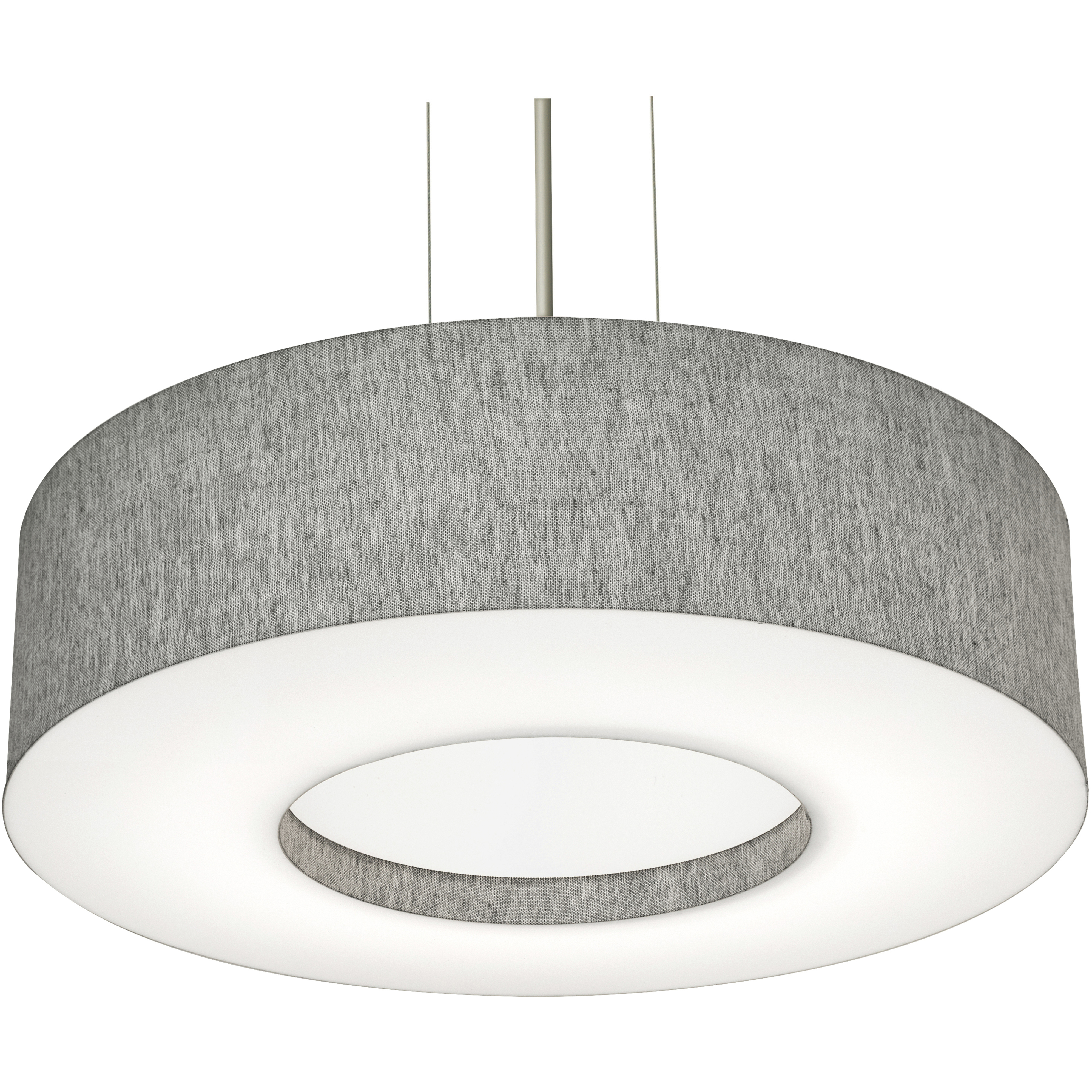 Montclair 3 Light 19.25 inch Satin Nickel Pendant Ceiling Light in Grey