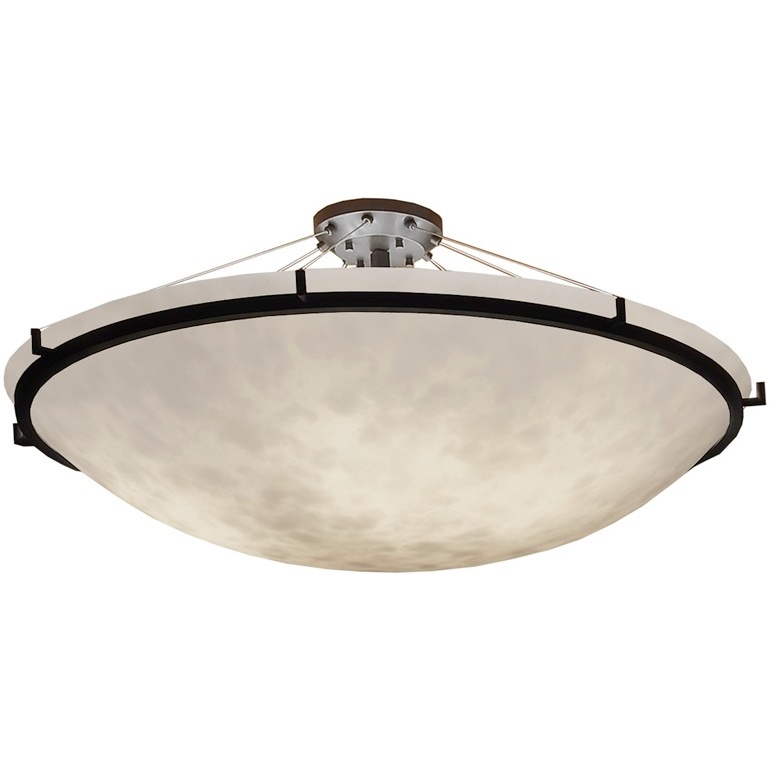 Clouds 6 Light 51 inch Dark Bronze Semi-Flush Ceiling Light in Incandescent, Bowl