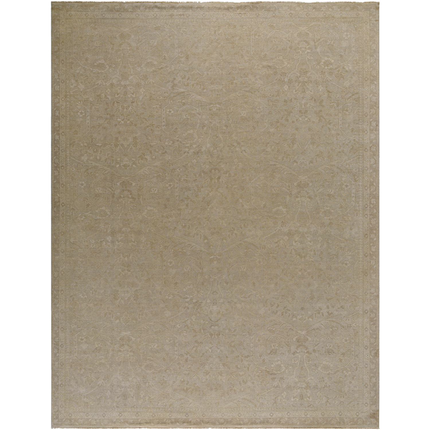 Kerman 108 X 72 inch Prairie Dust / Khaki Handmade Rug in 6 x 9