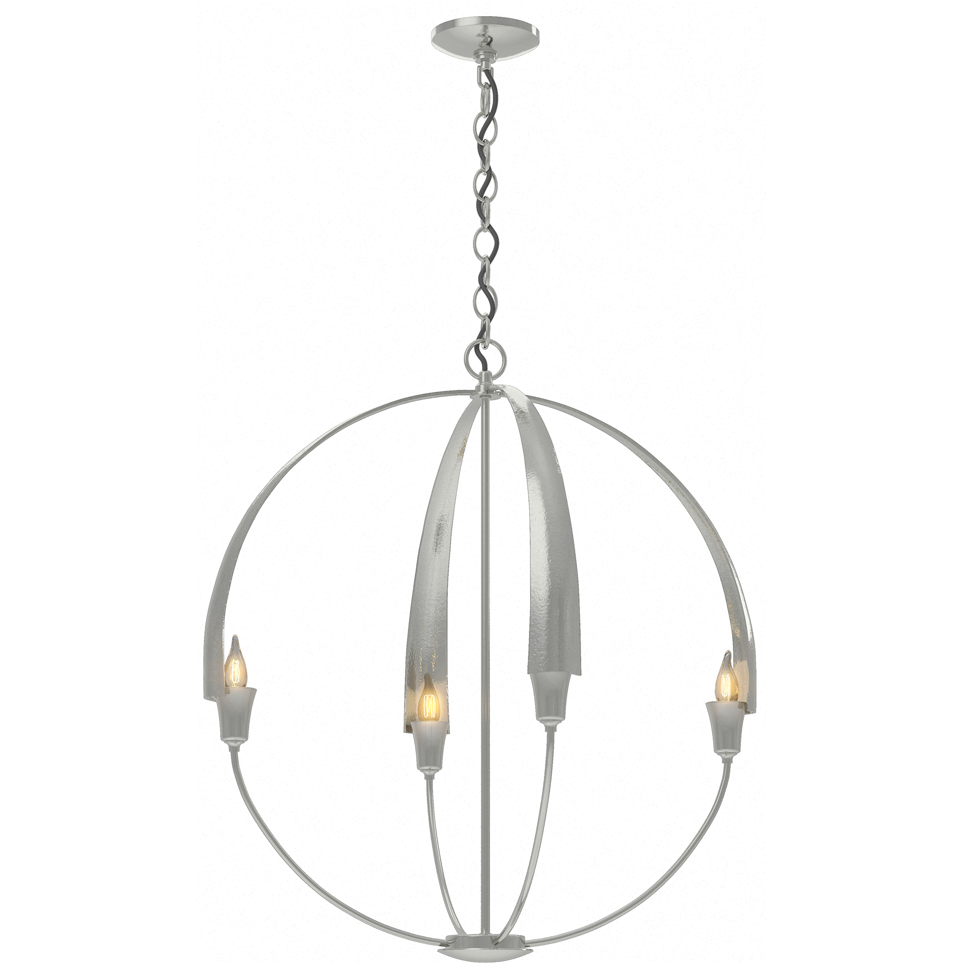 Cirque 4 Light 25.3 inch Sterling Chandelier Ceiling Light, Large