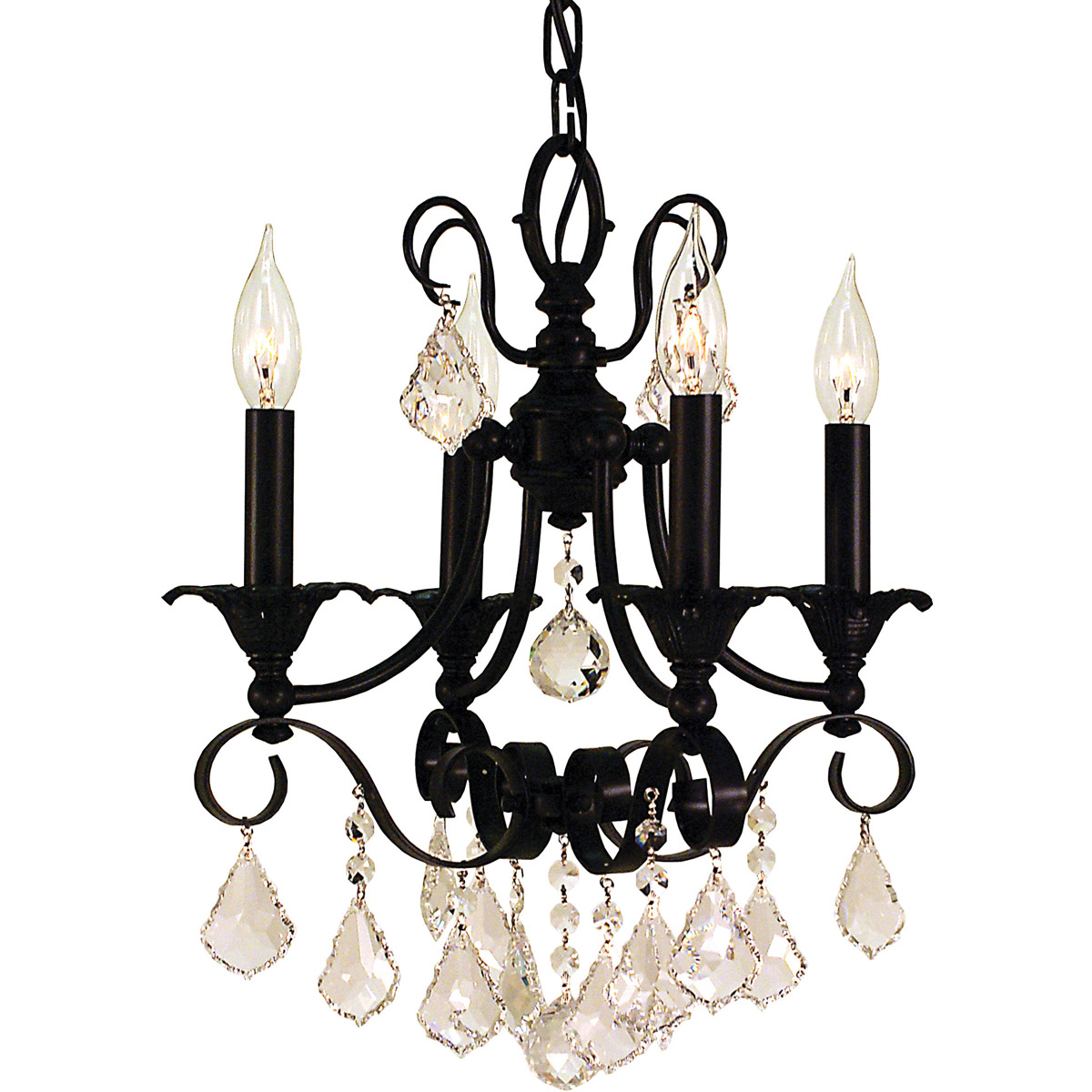 Liebestraum 4 Light 14 inch Mahogany Bronze Mini Chandelier Ceiling Light