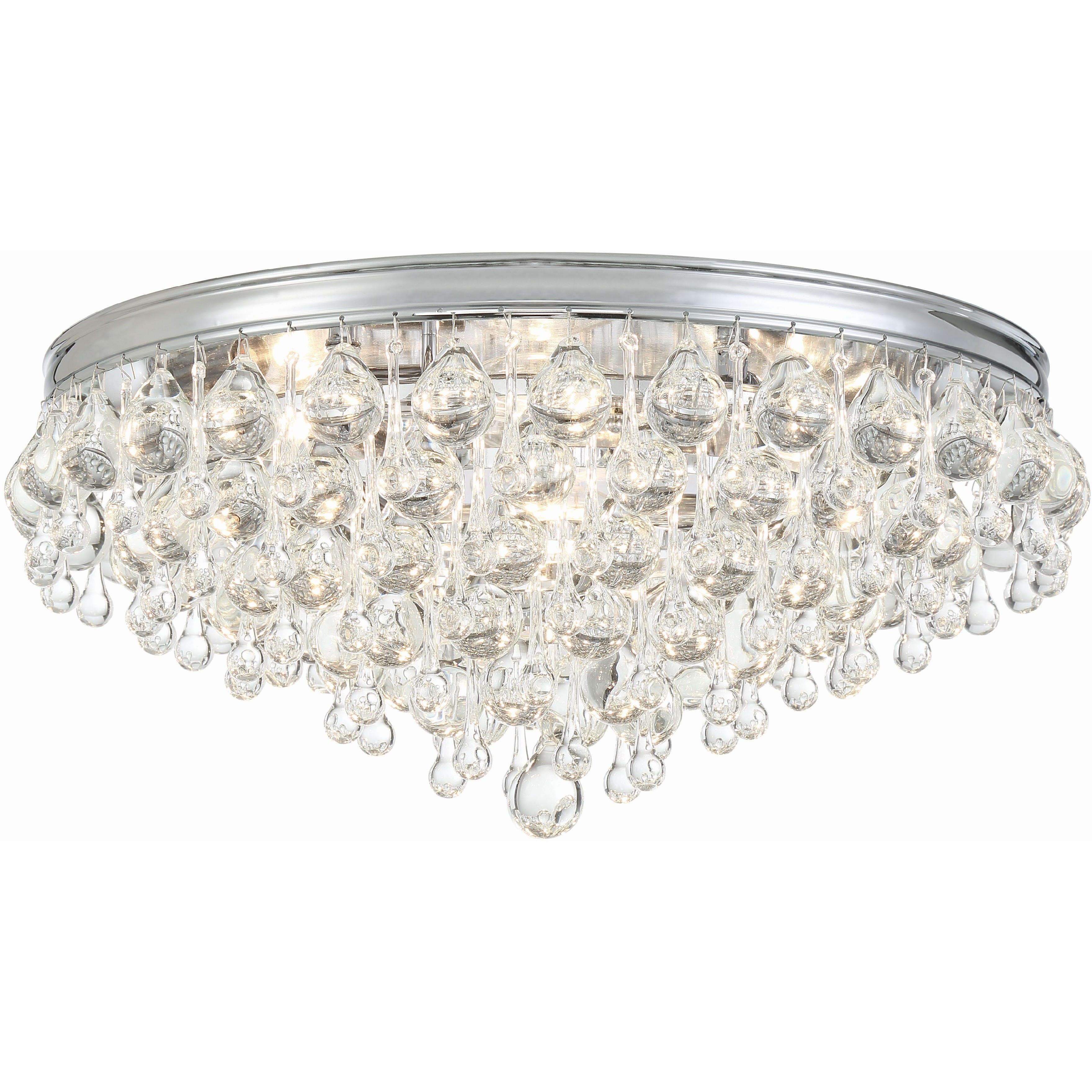 Calypso 6 Light 20 inch Polished Chrome Flush Ceiling Light
