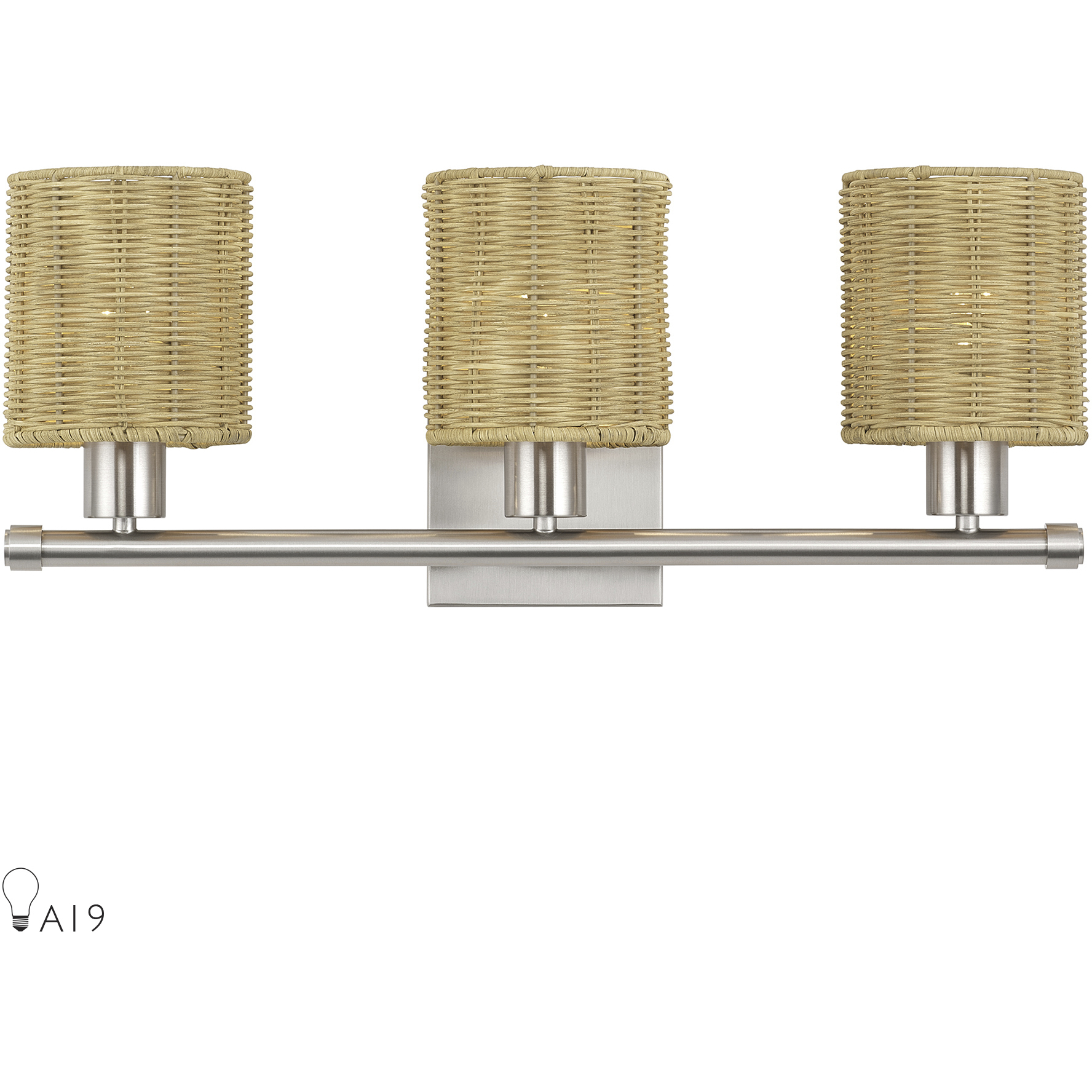 Weavington 3 Light 23.5 inch Brushed Nickel Vanity Wall Sconce Wall Light