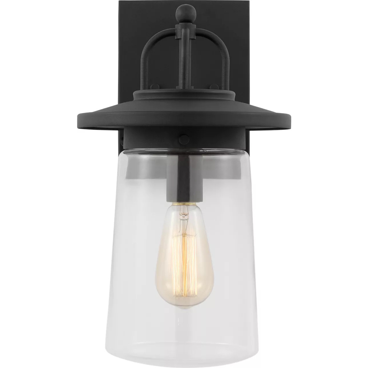 Tybee 1 Light 15.5 inch Black Outdoor Wall Lantern, Medium