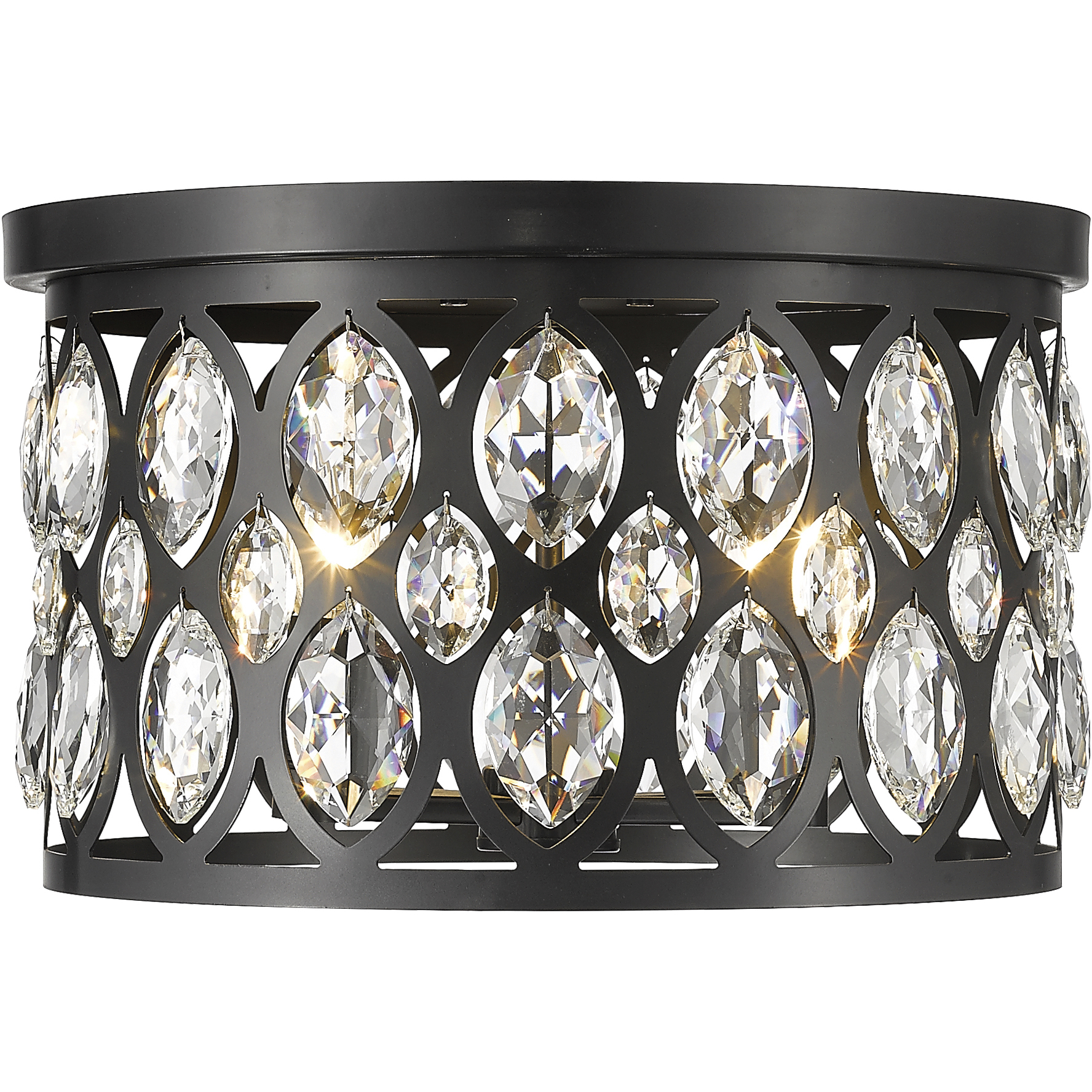 Dealey 4 Light 14.75 inch Matte Black Flush Mount Ceiling Light