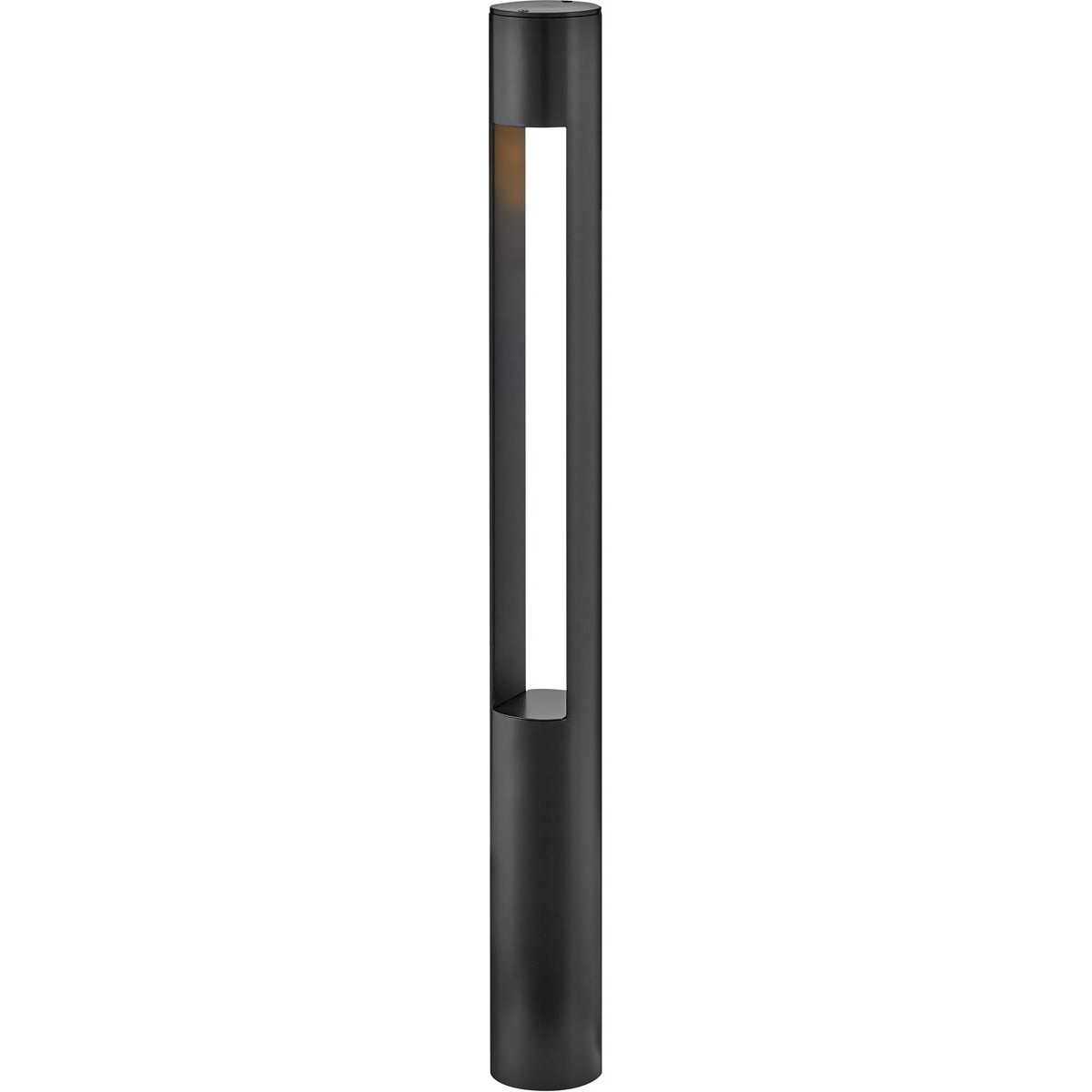 Atlantis 12v 50.00 watt Satin Black Landscape Path Bollard, Round