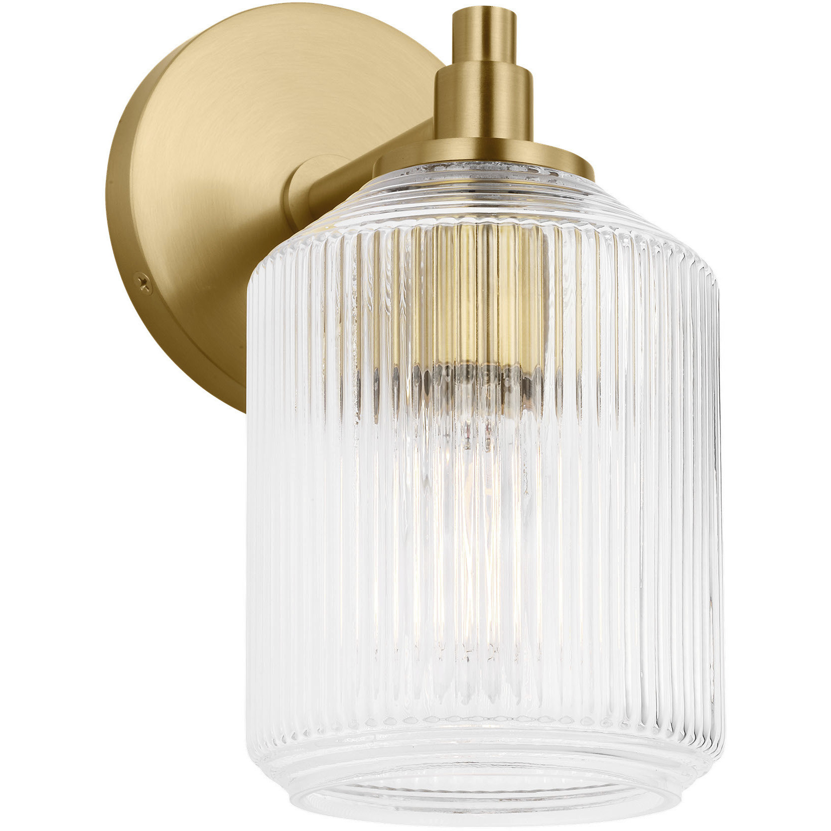 C&M by Chapman & Myers Barstow 1 Light 4.5 inch Burnished Brass Bath Vanity Wall Light