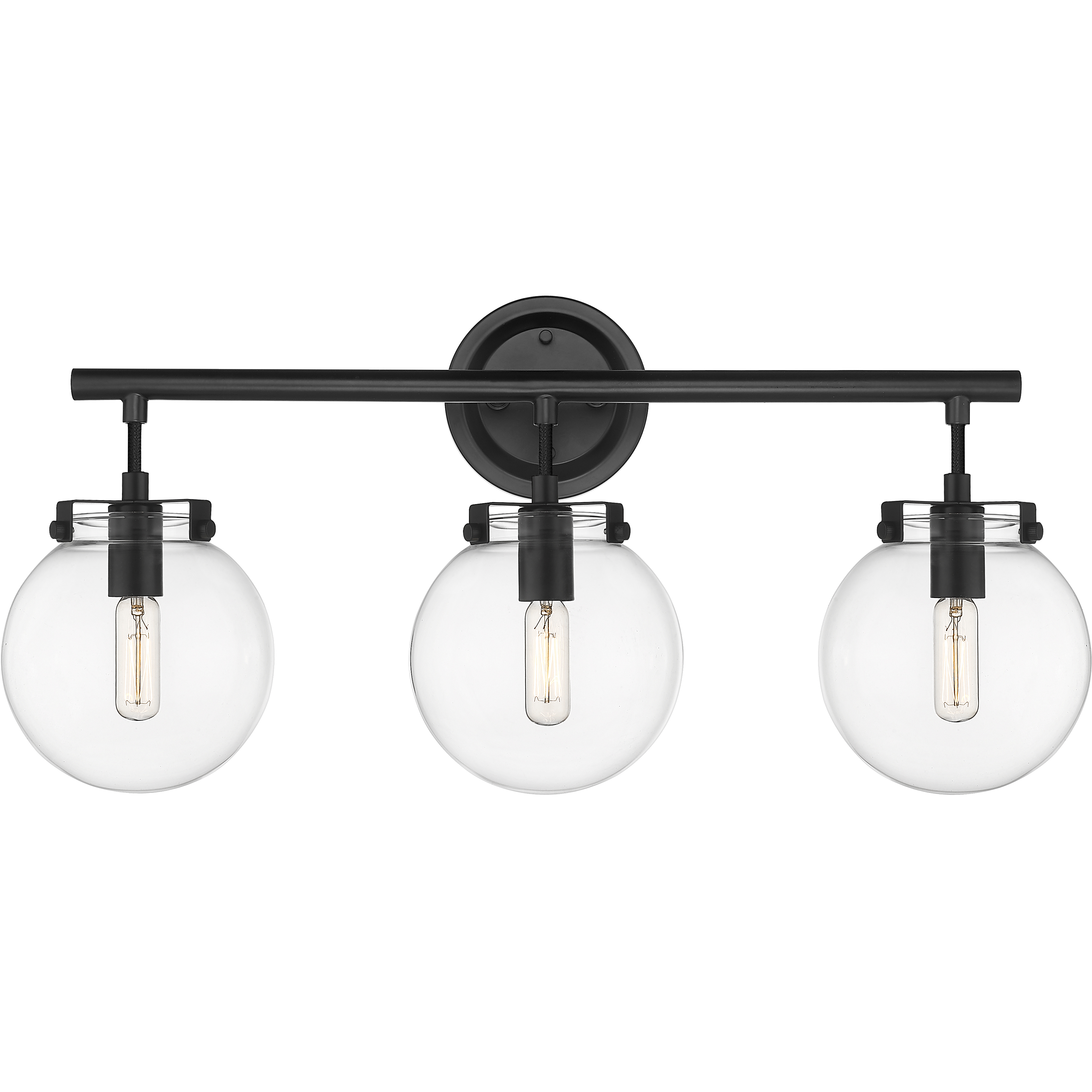 Auralume Span LED 25 inch Matte Black Bath Vanity Light Wall Light