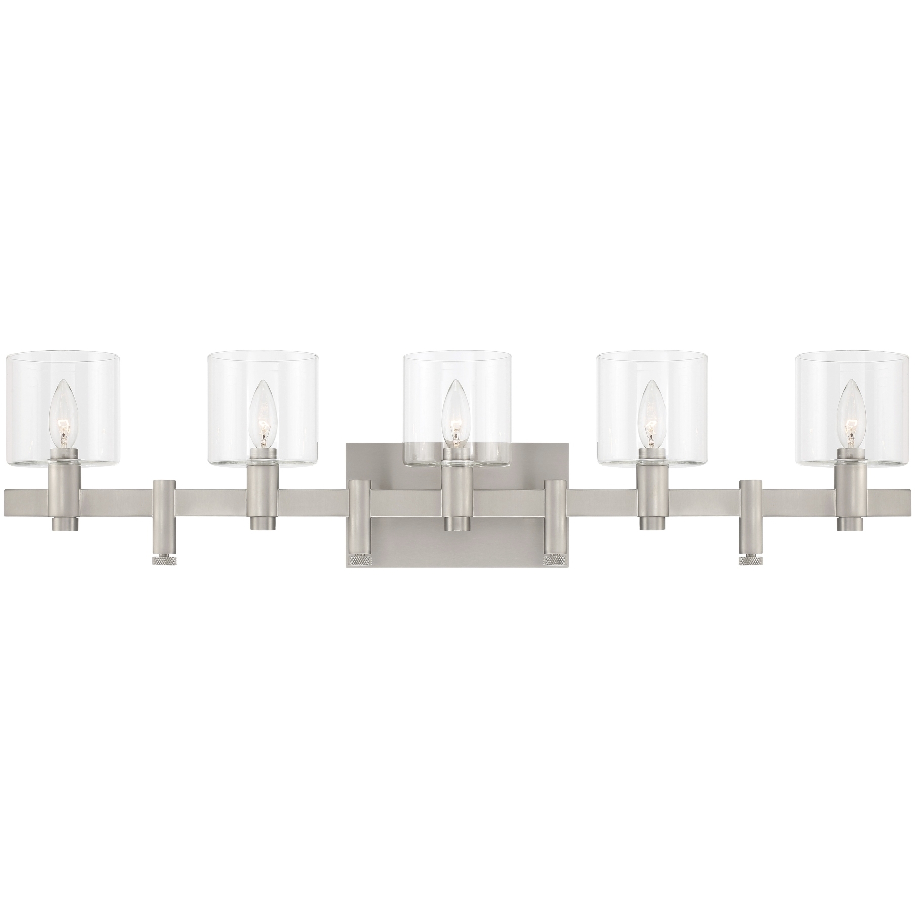 Decato 5 Light 37.75 inch Satin Nickel Vanity Light Wall Light