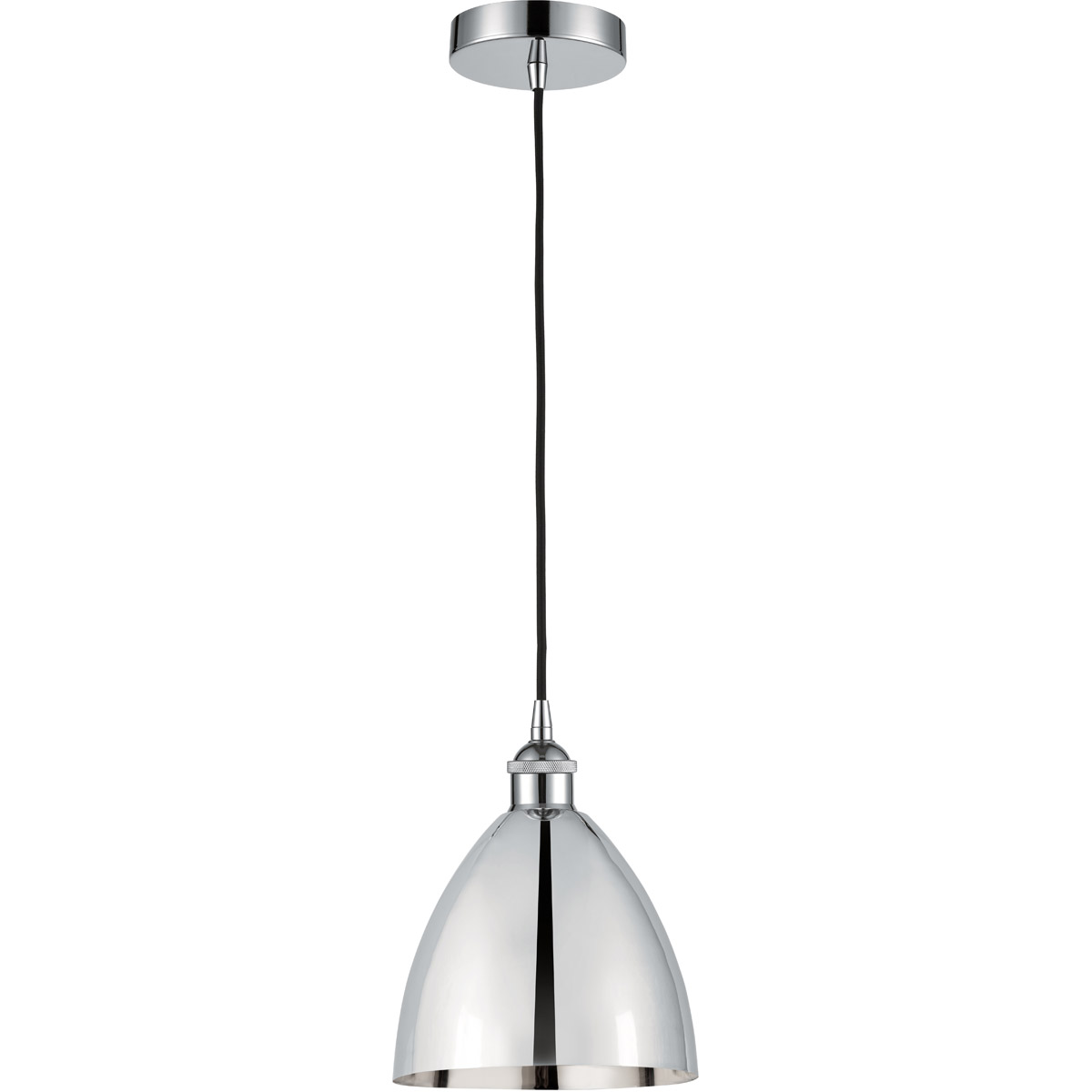 Edison Dome 1 Light 8 inch Polished Chrome Mini Pendant Ceiling Light