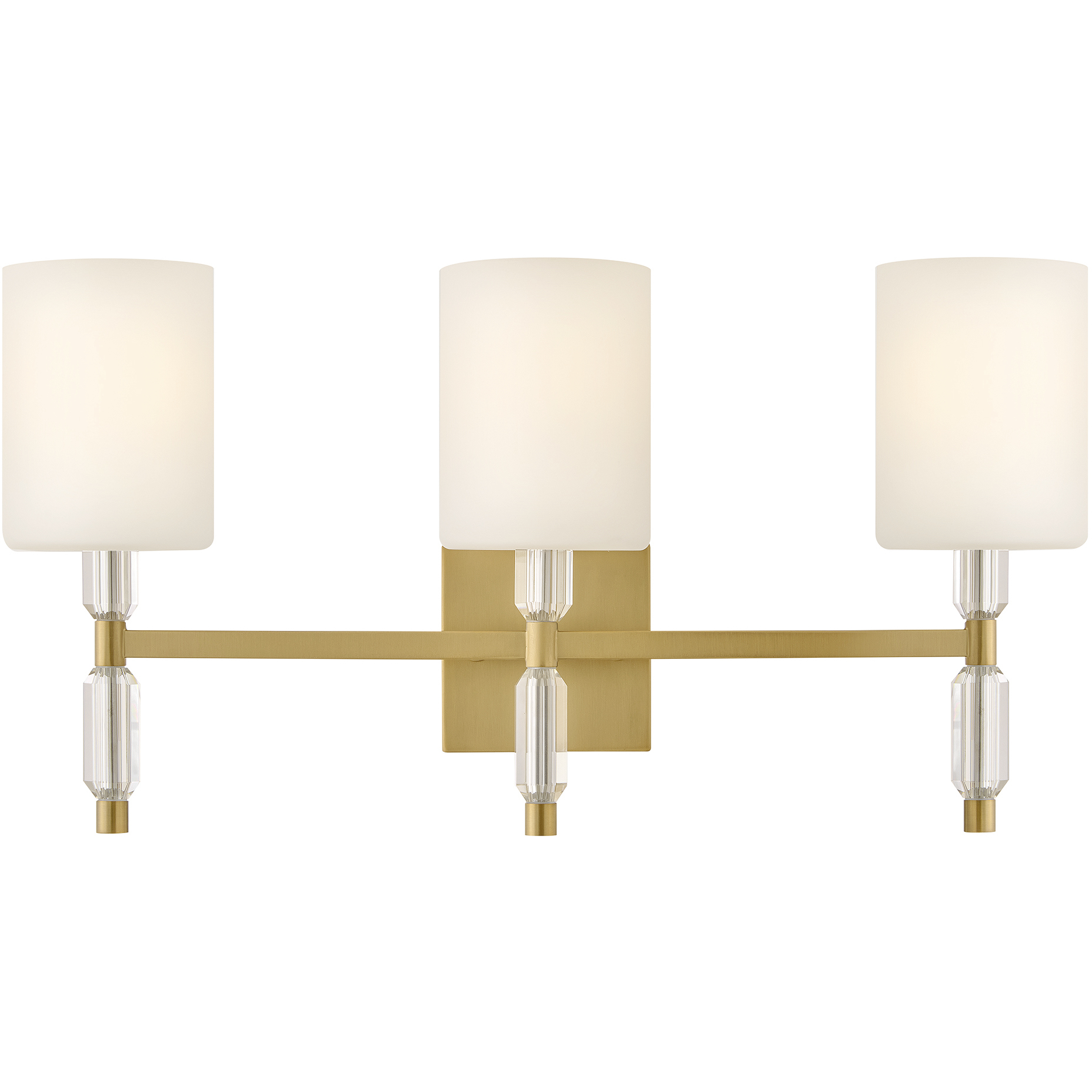 Anika 3 Light 23.25 inch Lacquered Brass Vanity Light Wall Light