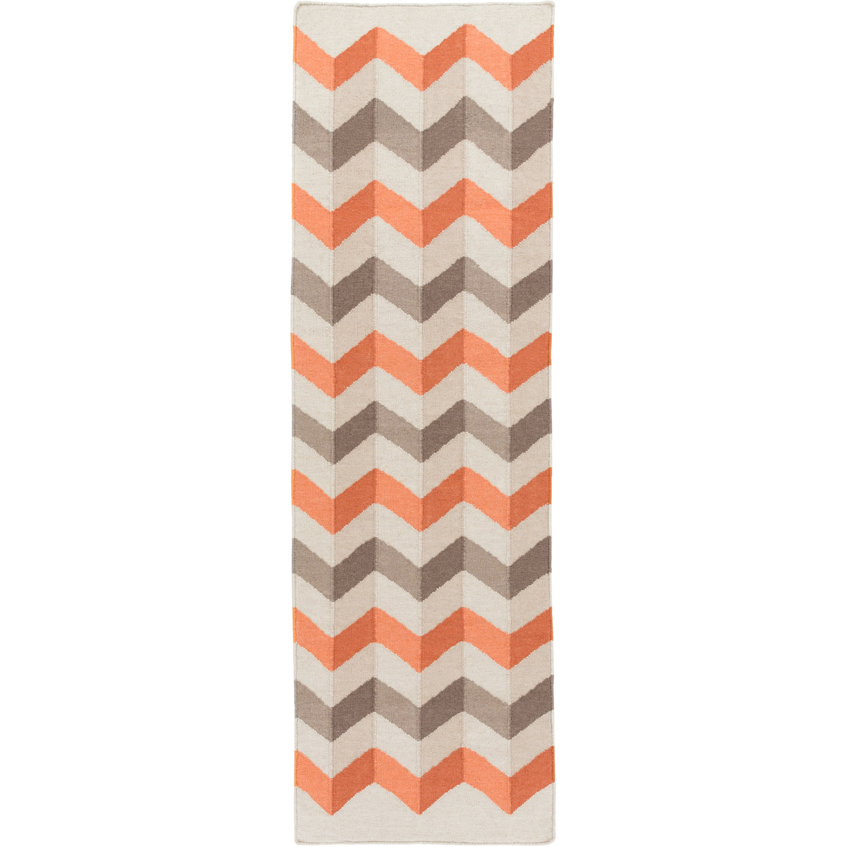 Frontier 96 X 30 inch Peach, Burnt Orange, Khaki Rug