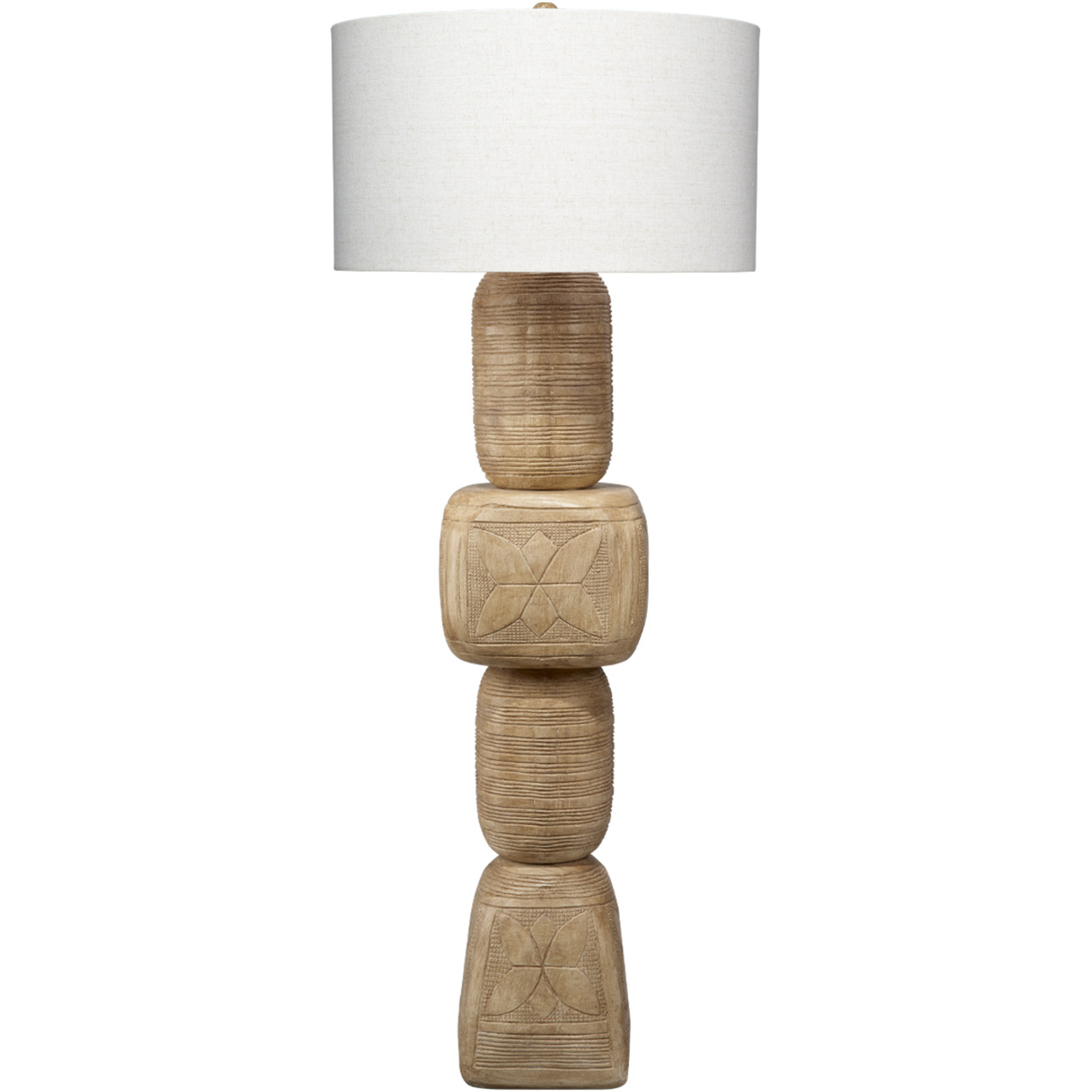 Totem 62 inch 100 watt Bleached Floor Lamp Portable Light