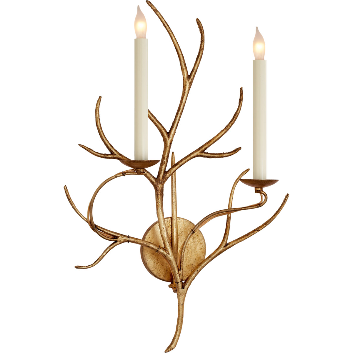 Chapman & Myers Branch 2 Light 15 inch Gilded Iron Sconce Wall Light