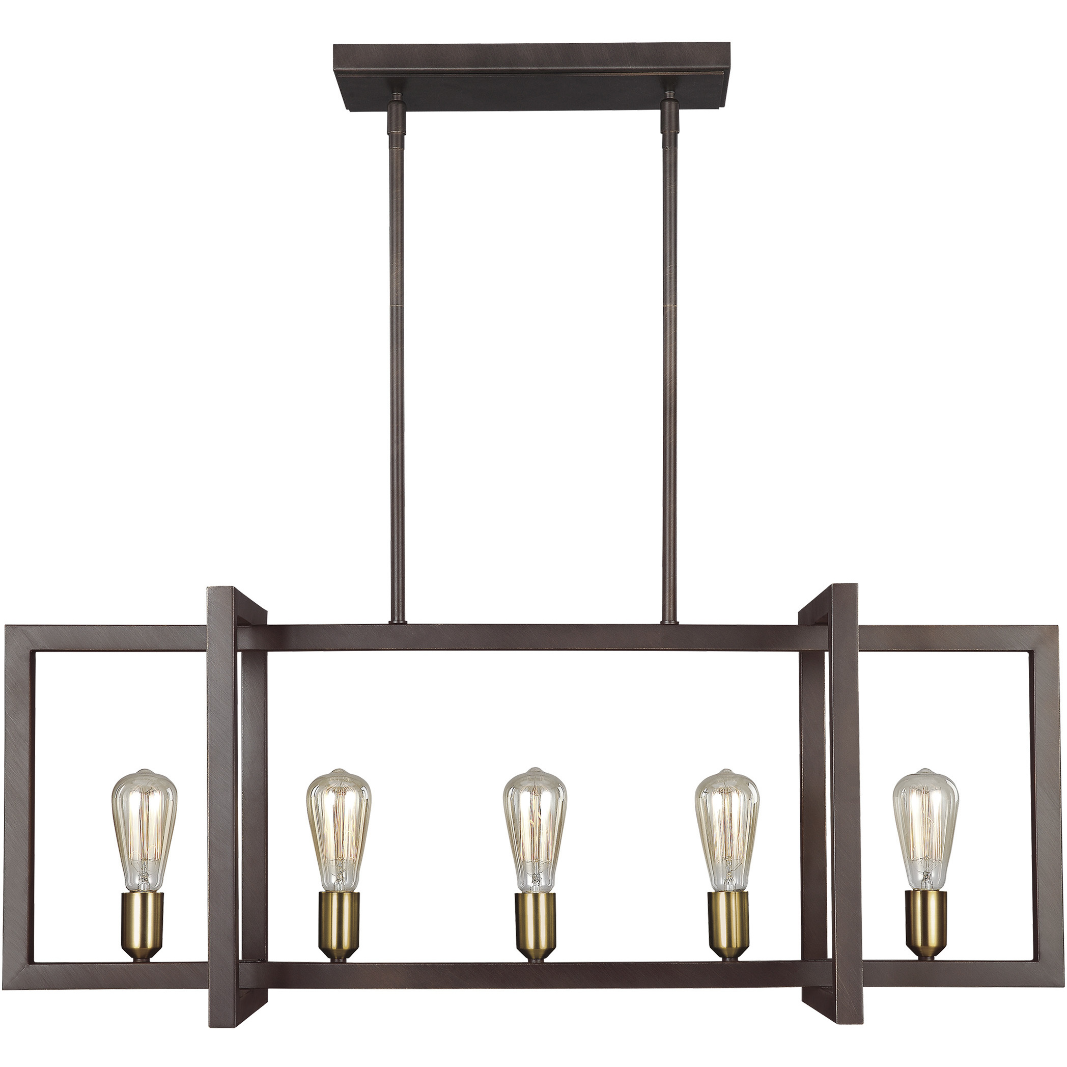 Sean Lavin Finnegan 5 Light 40 inch New World Bronze Linear Chandelier Ceiling Light