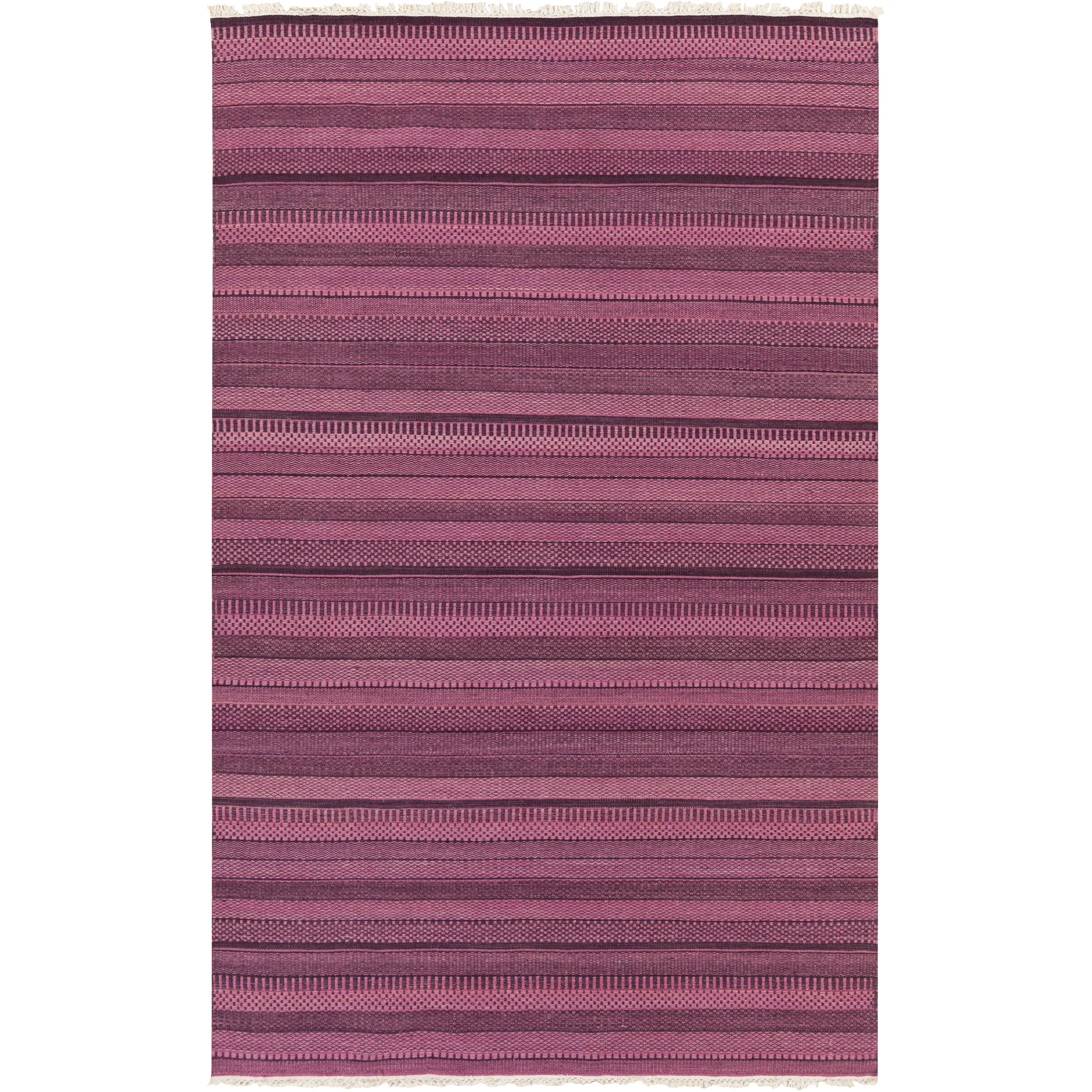 Tibet 36 X 24 inch Garnet, Bright Pink, Burgundy Rug