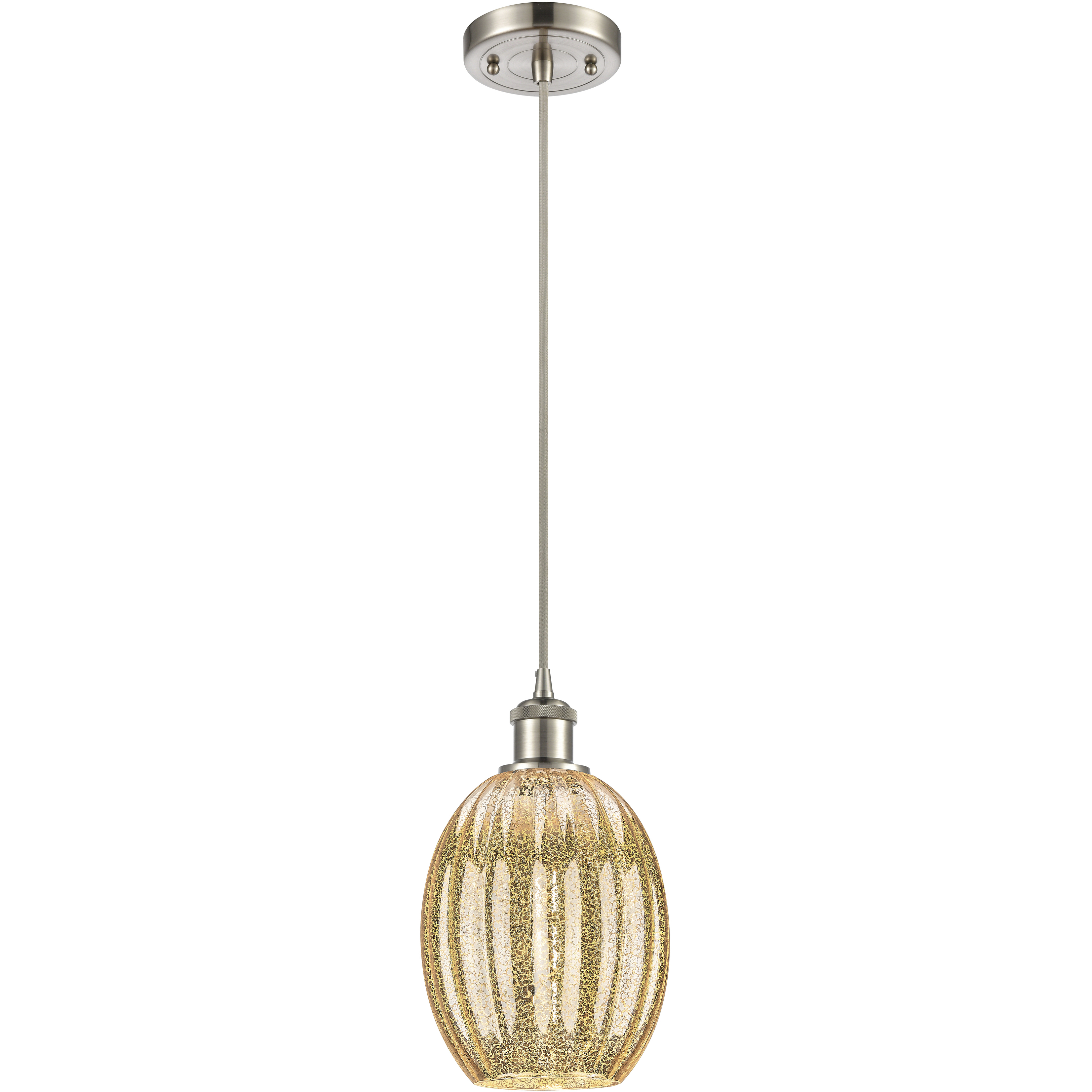 Ballston Preston 1 Light 6.25 inch Brushed Satin Nickel Mini Pendant Ceiling Light in Mercury