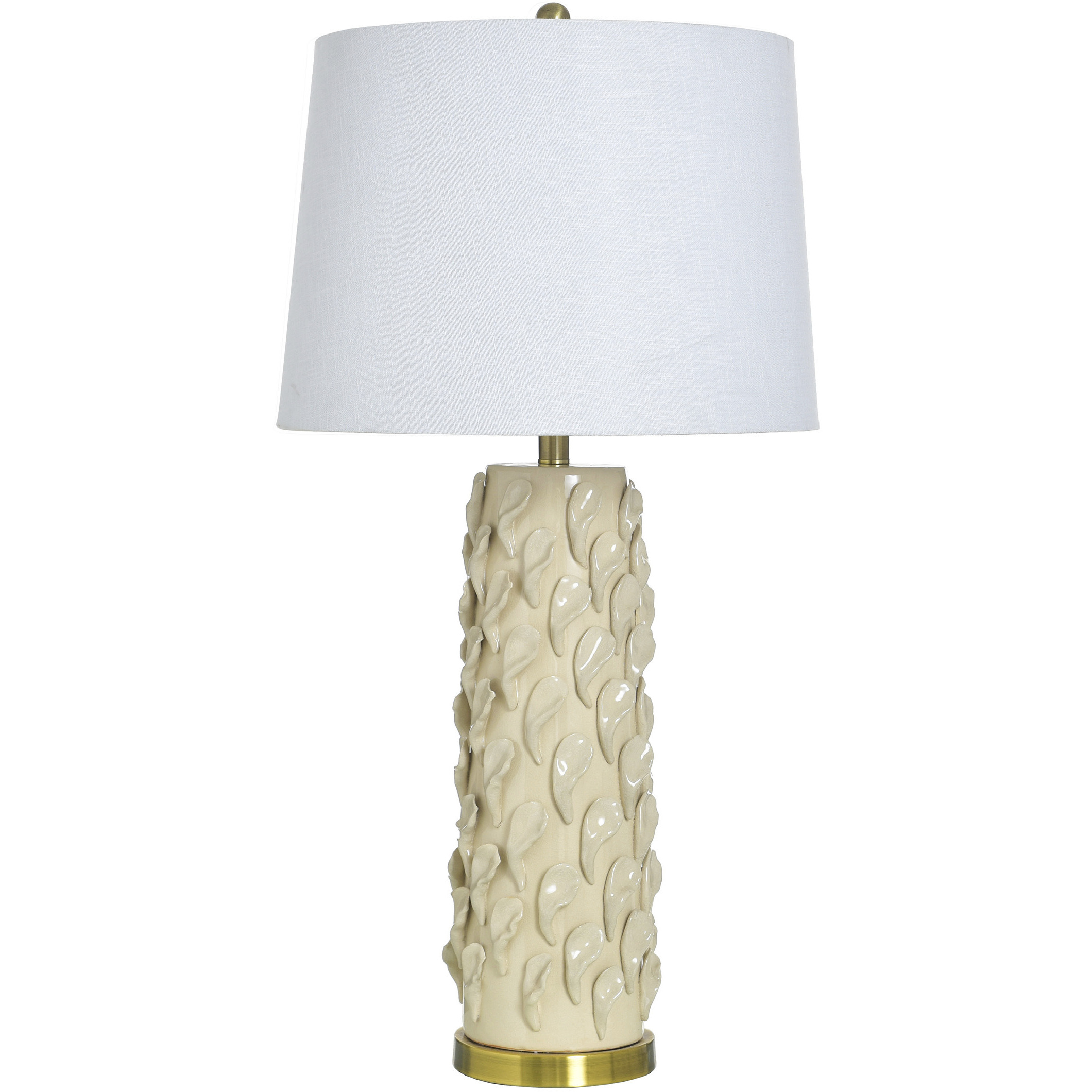 Cameron 33.5 inch 100 watt Cirri Cream and White Table Lamp Portable Light