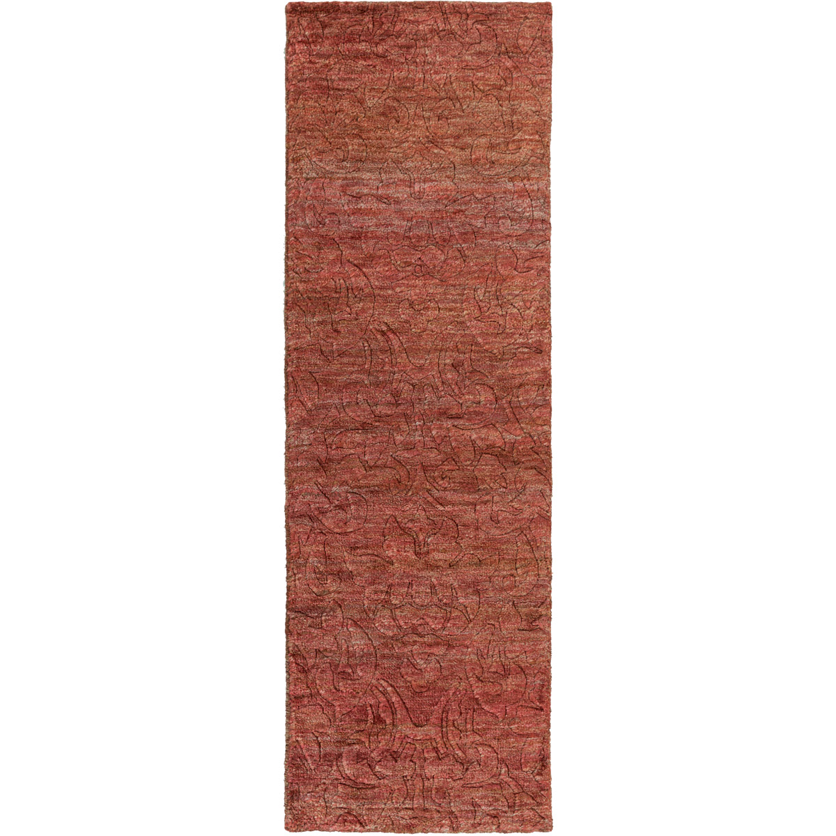 Galloway 96 X 30 inch Rust, Khaki, Dark Brown Rug