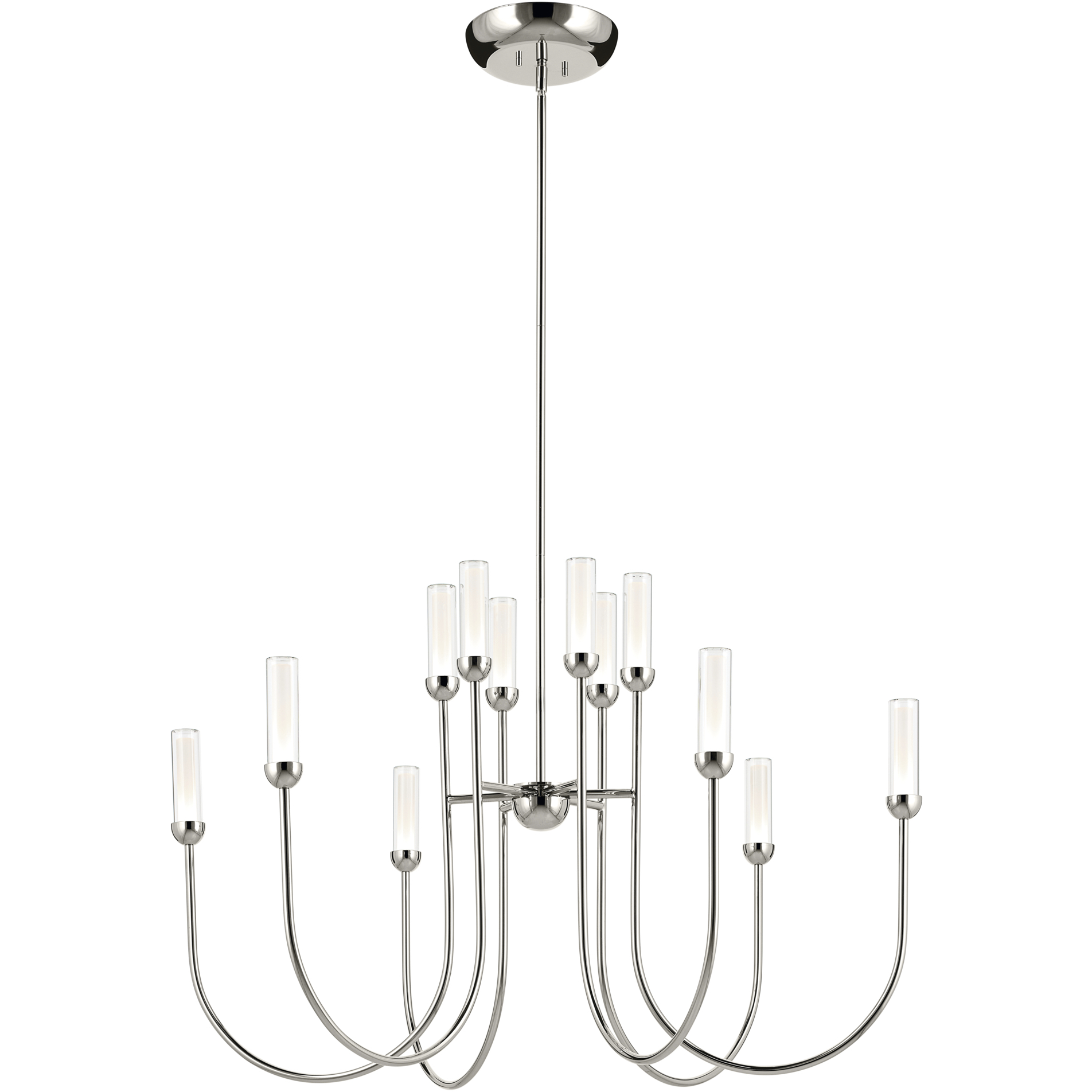 Moraine LED Polished Nickel Chandelier Ceiling Light