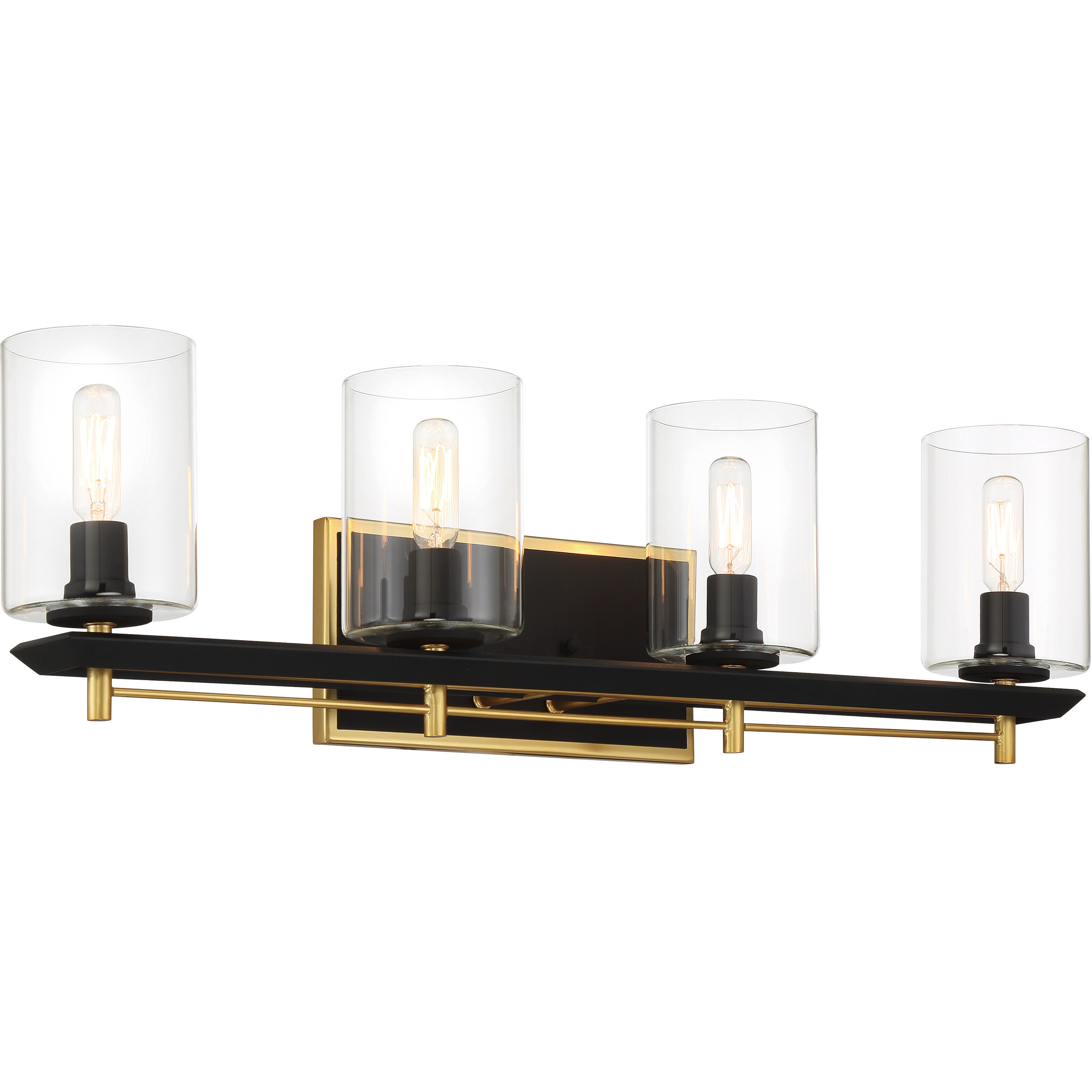 Sable Point 4 Light 27.88 inch Sand Coal With Honey Gold Bath Lamp Wall Light