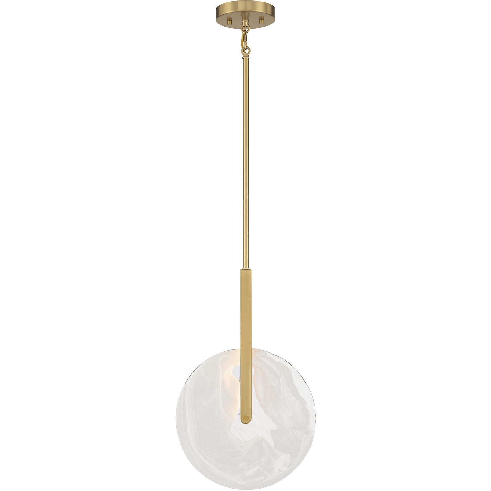 Ainslie LED 12 inch Warm Brass Pendant Ceiling Light